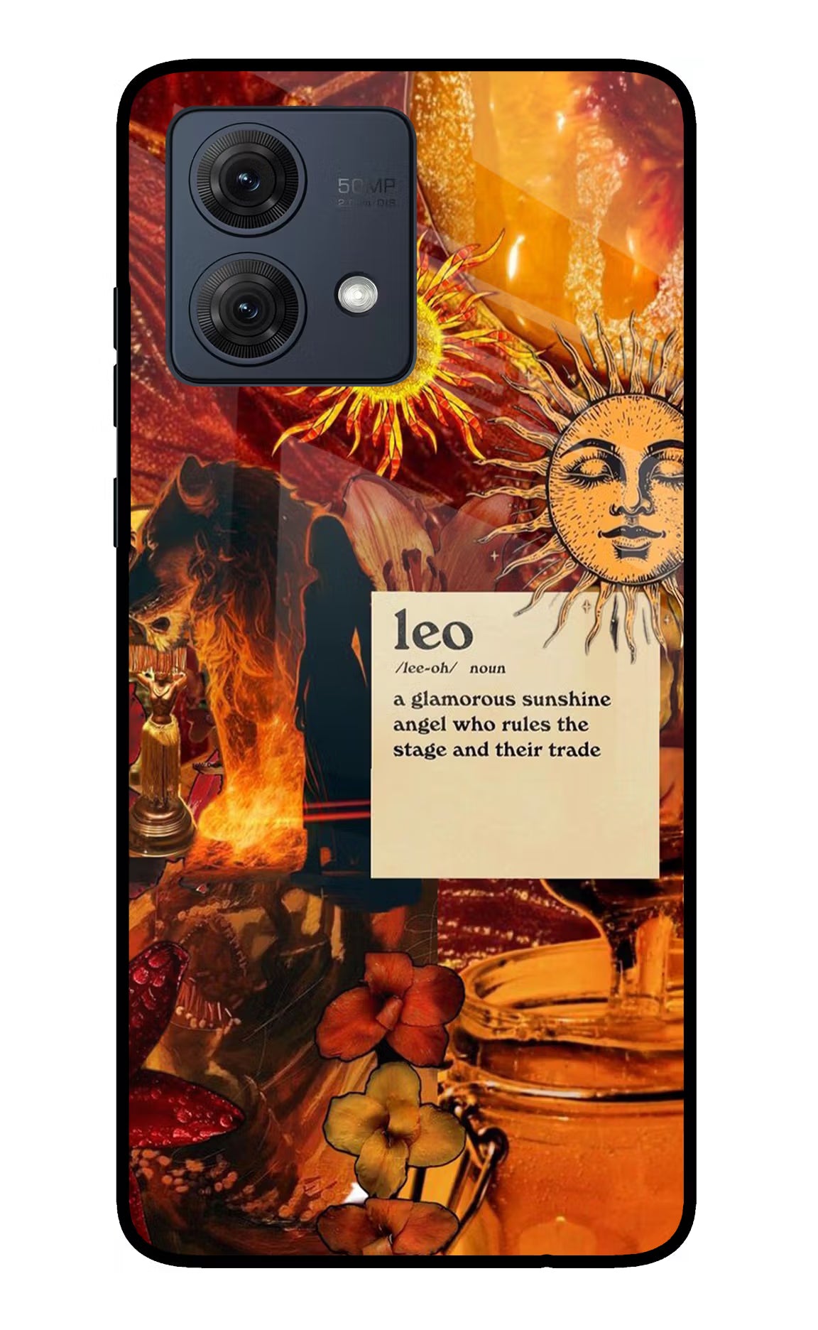 Leo Zodiac Moto G84 5G Glass Case - Leo Zodiac Moto G84 5G Glass Case Leo Zodiac Moto G84 5G Glass Case