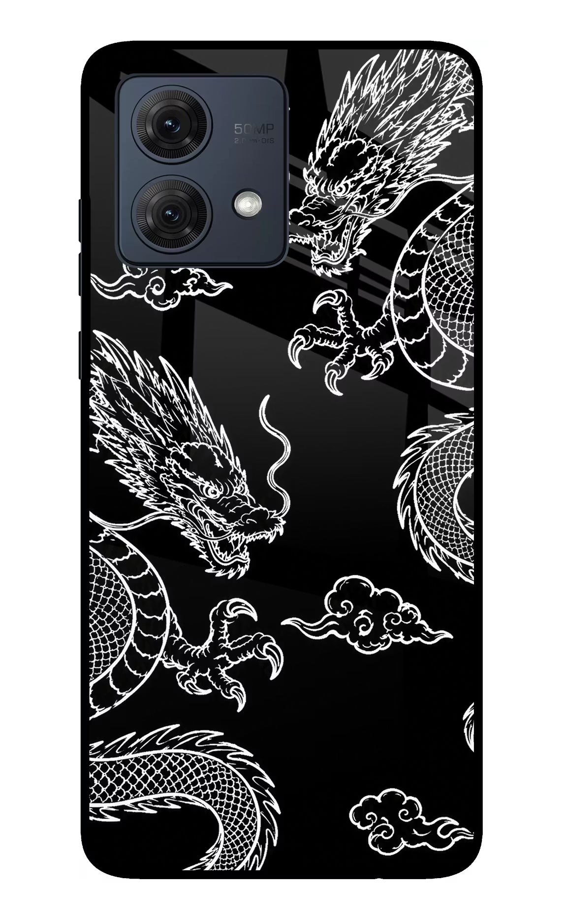 Twin Dragons Moto G84 5G Glass Case - Twin Dragons Moto G84 5G Glass Case Twin Dragons Moto G84 5G Glass Case
