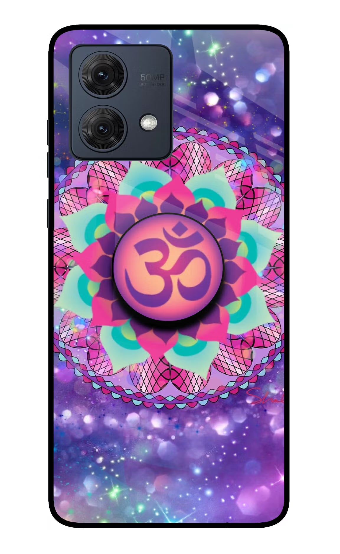 Om Purple Moto G84 5G Pop Case by Casekaro