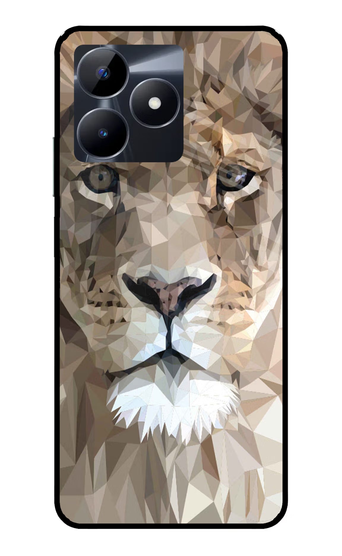Lion Art Realme C53 Glass Case - Lion Art Realme C53 Glass Case Lion Art Realme C53 Glass Case