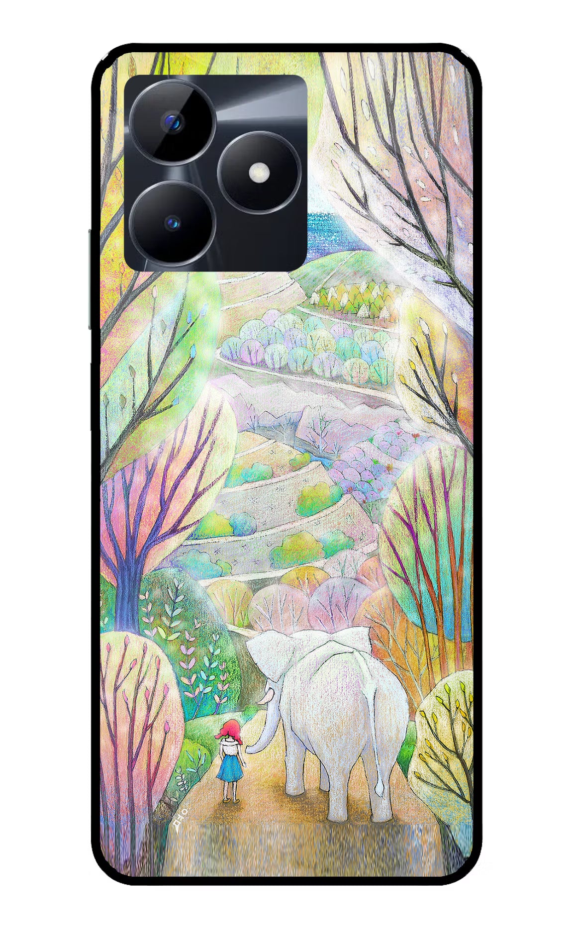 Nature Painting Realme C53 Glass Case - Nature Painting Realme C53 Glass Case Nature Painting Realme C53 Glass Case