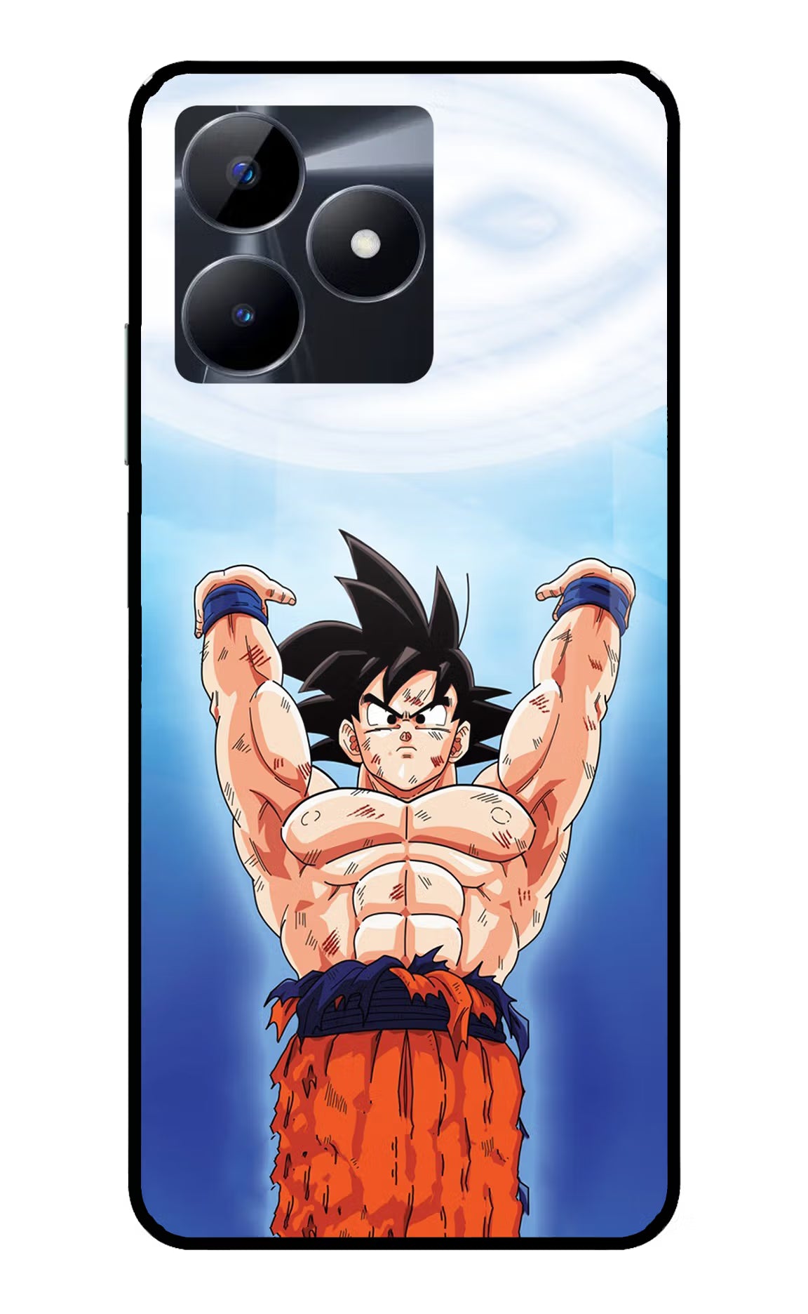 Goku Power Realme C53 Glass Case - Goku Power Realme C53 Glass Case Goku Power Realme C53 Glass Case