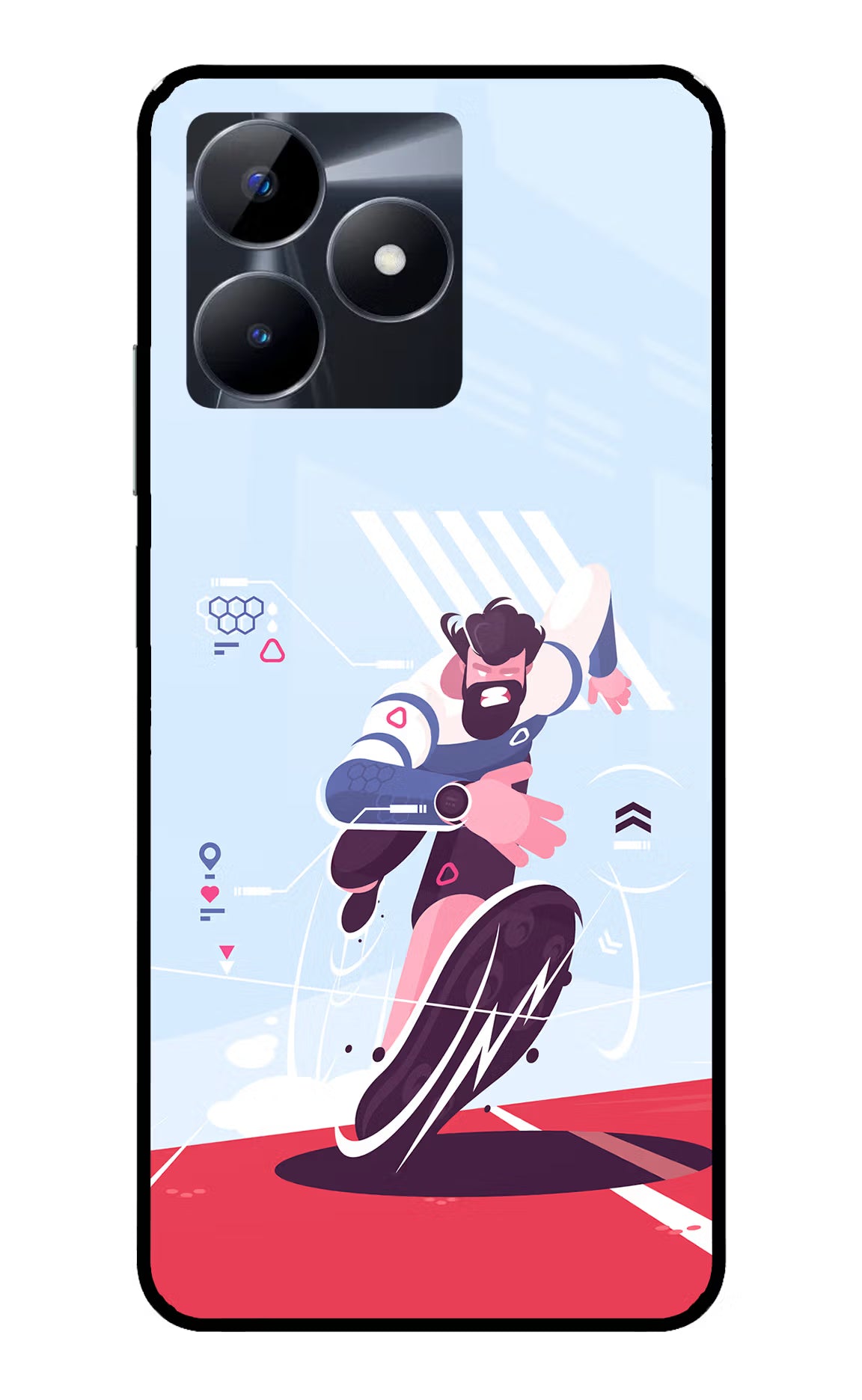 Run Pro Realme C53 Glass Case - Run Pro Realme C53 Glass Case Run Pro Realme C53 Glass Case