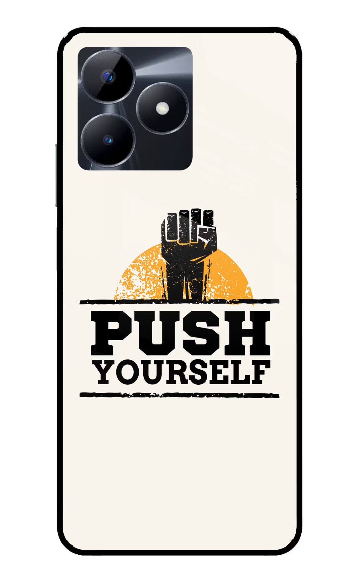 Push Yourself Realme C53 Glass Case - Push Yourself Realme C53 Glass Case Push Yourself Realme C53 Glass Case