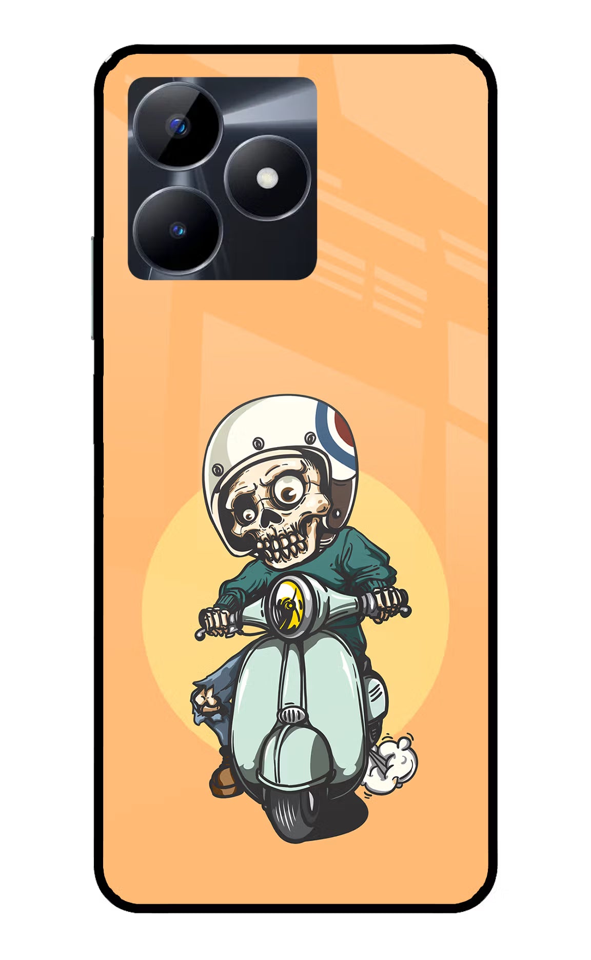 Undead Biker Realme C53 Glass Case - Undead Biker Realme C53 Glass Case Undead Biker Realme C53 Glass Case