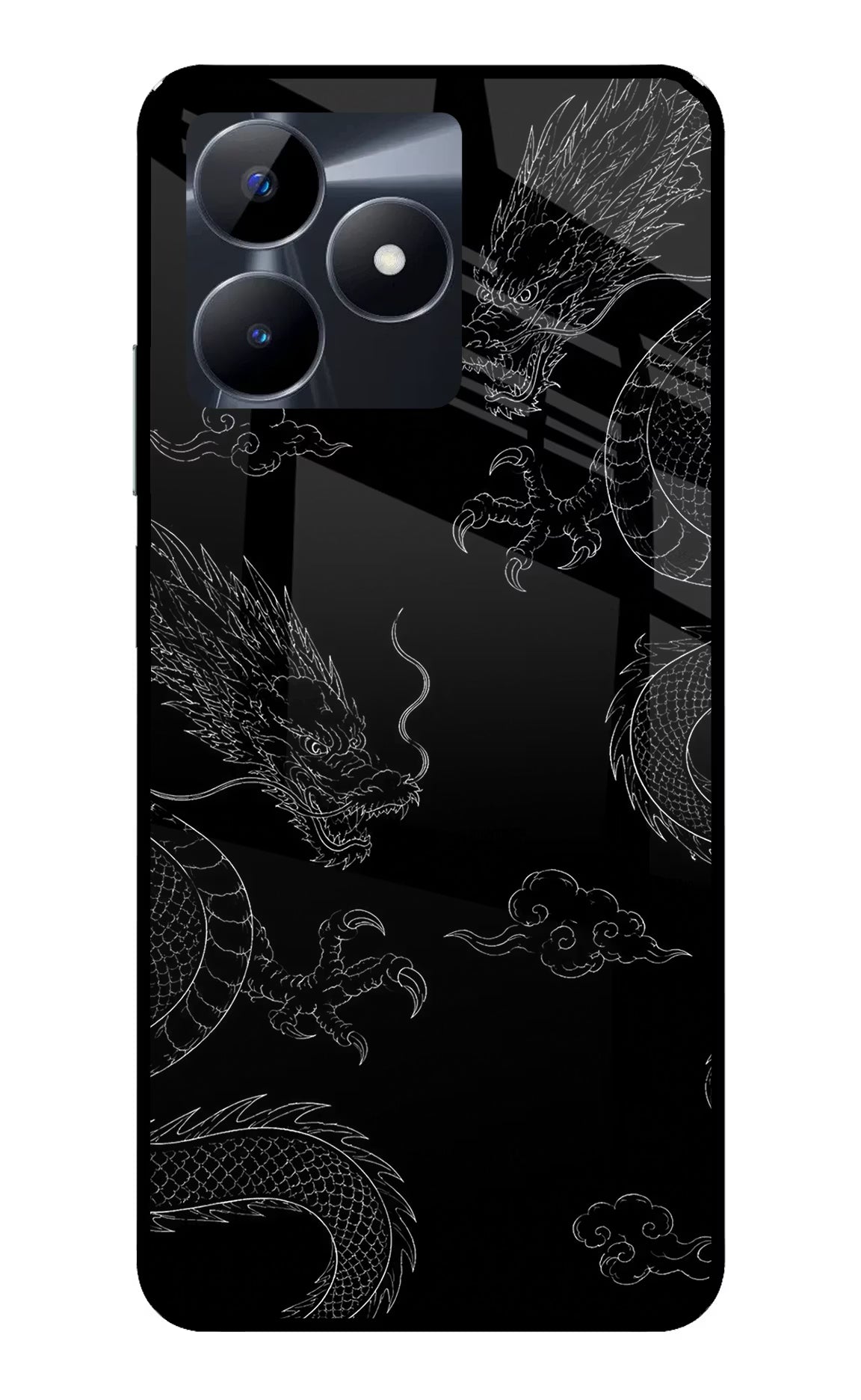 Twin Dragons Realme C53 Glass Case - Twin Dragons Realme C53 Glass Case Twin Dragons Realme C53 Glass Case