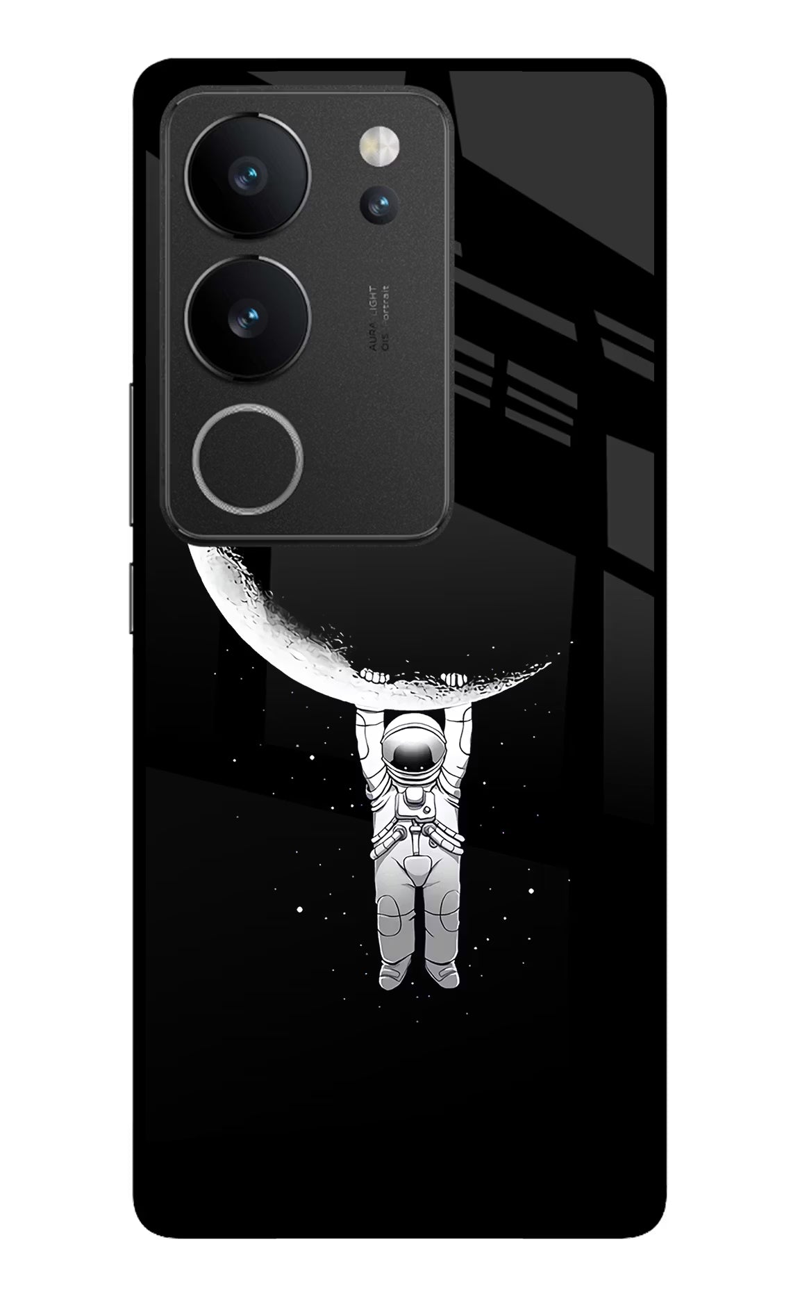 Moon Space Vivo V29/V29 Pro Glass Case - Moon Space Vivo V29/V29 Pro Glass Case Moon Space Vivo V29/V29 Pro Glass Case