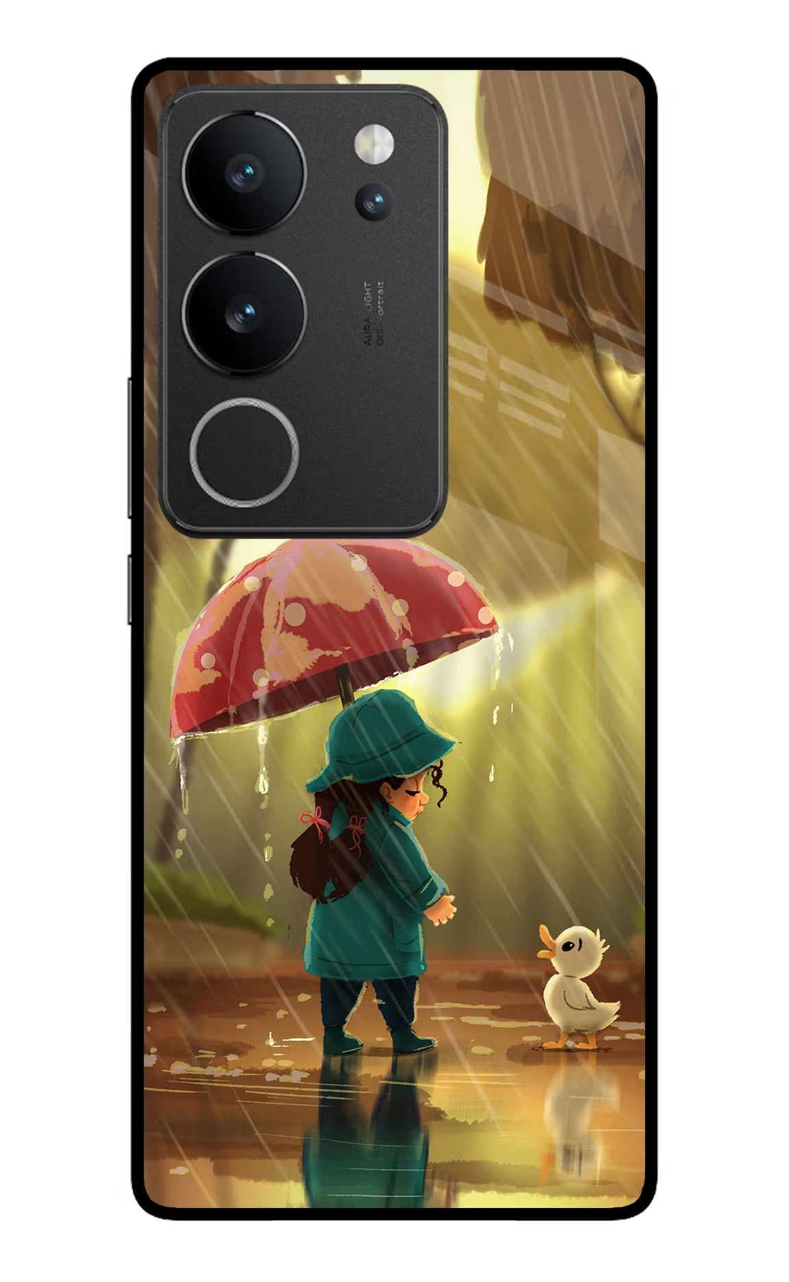 Rainy Day Vivo V29/V29 Pro Glass Case - Rainy Day Vivo V29/V29 Pro Glass Case Rainy Day Vivo V29/V29 Pro Glass Case