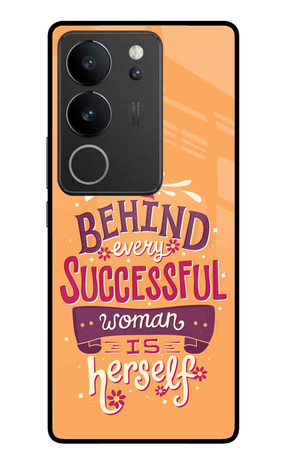 Behind Every Successful Woman There Is Herself Vivo V29/V29 Pro Glass Case - Behind Every Successful Woman There Is Herself Vivo V29/V29 Pro Glass Case Behind Every Successful Woman There Is Herself Vivo V29/V29 Pro Glass Case