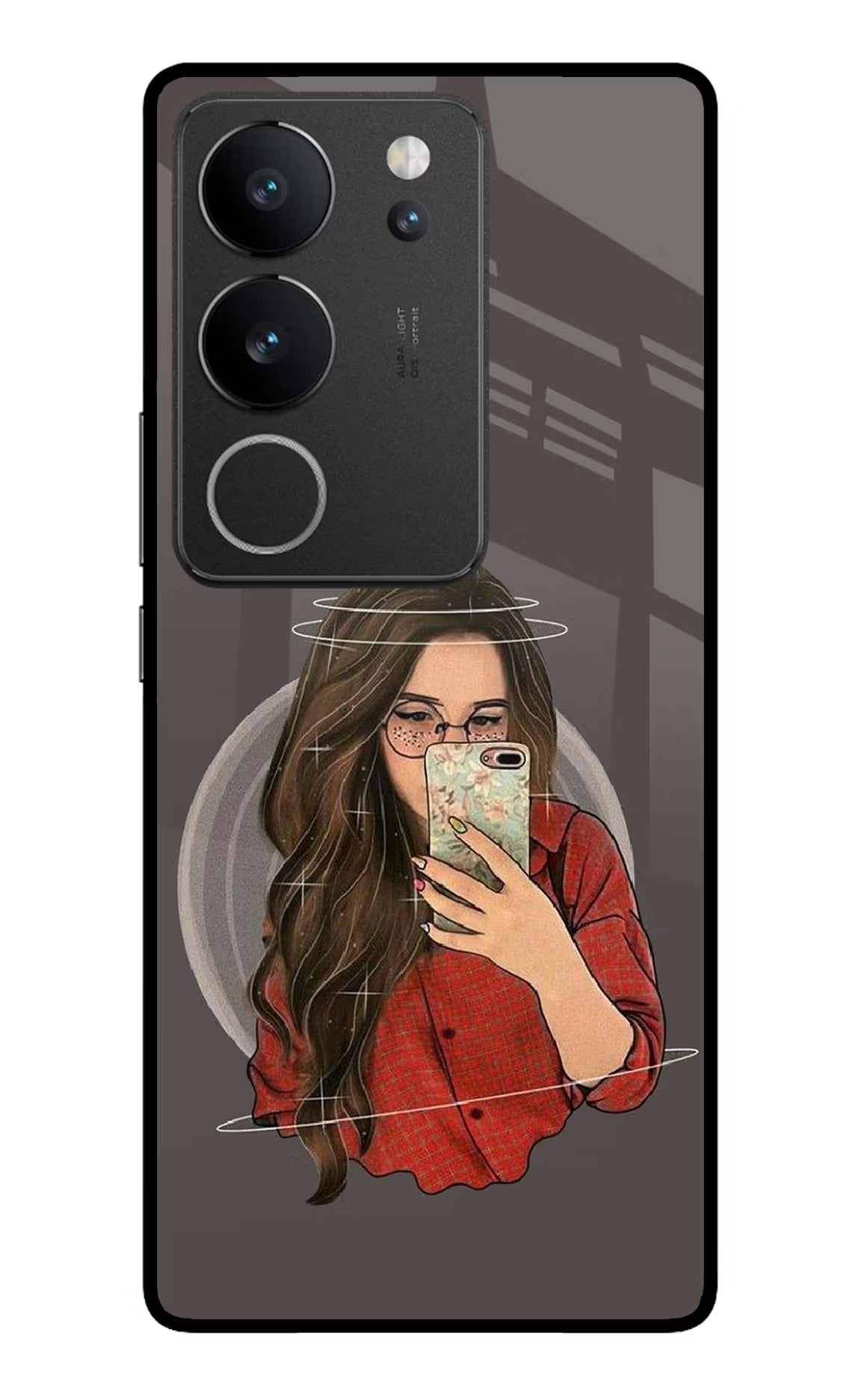 Selfie Queen Vivo V29/V29 Pro Glass Case - Selfie Queen Vivo V29/V29 Pro Glass Case Selfie Queen Vivo V29/V29 Pro Glass Case