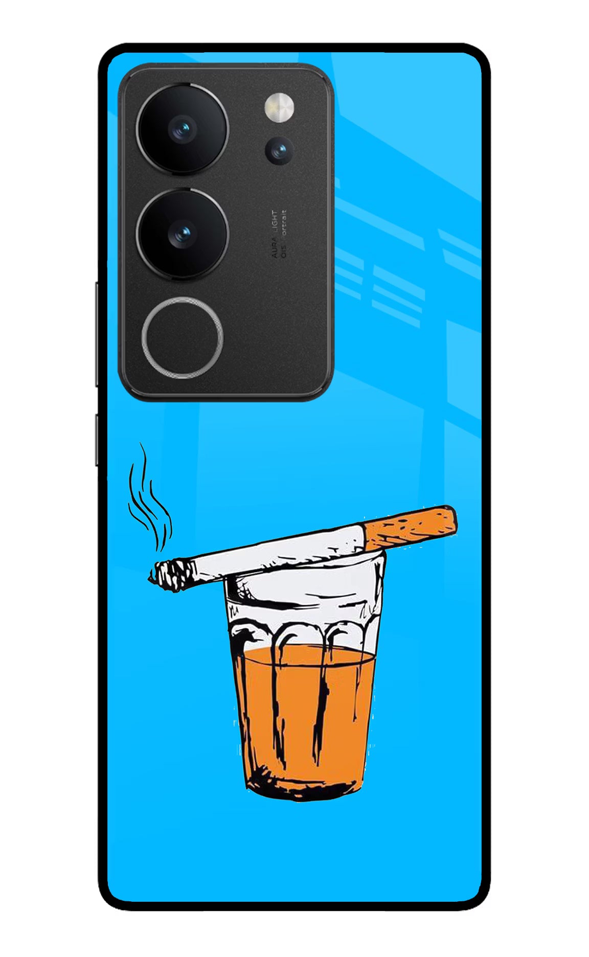 Chai Sutta Vivo V29/V29 Pro Glass Case - Chai Sutta Vivo V29/V29 Pro Glass Case Chai Sutta Vivo V29/V29 Pro Glass Case