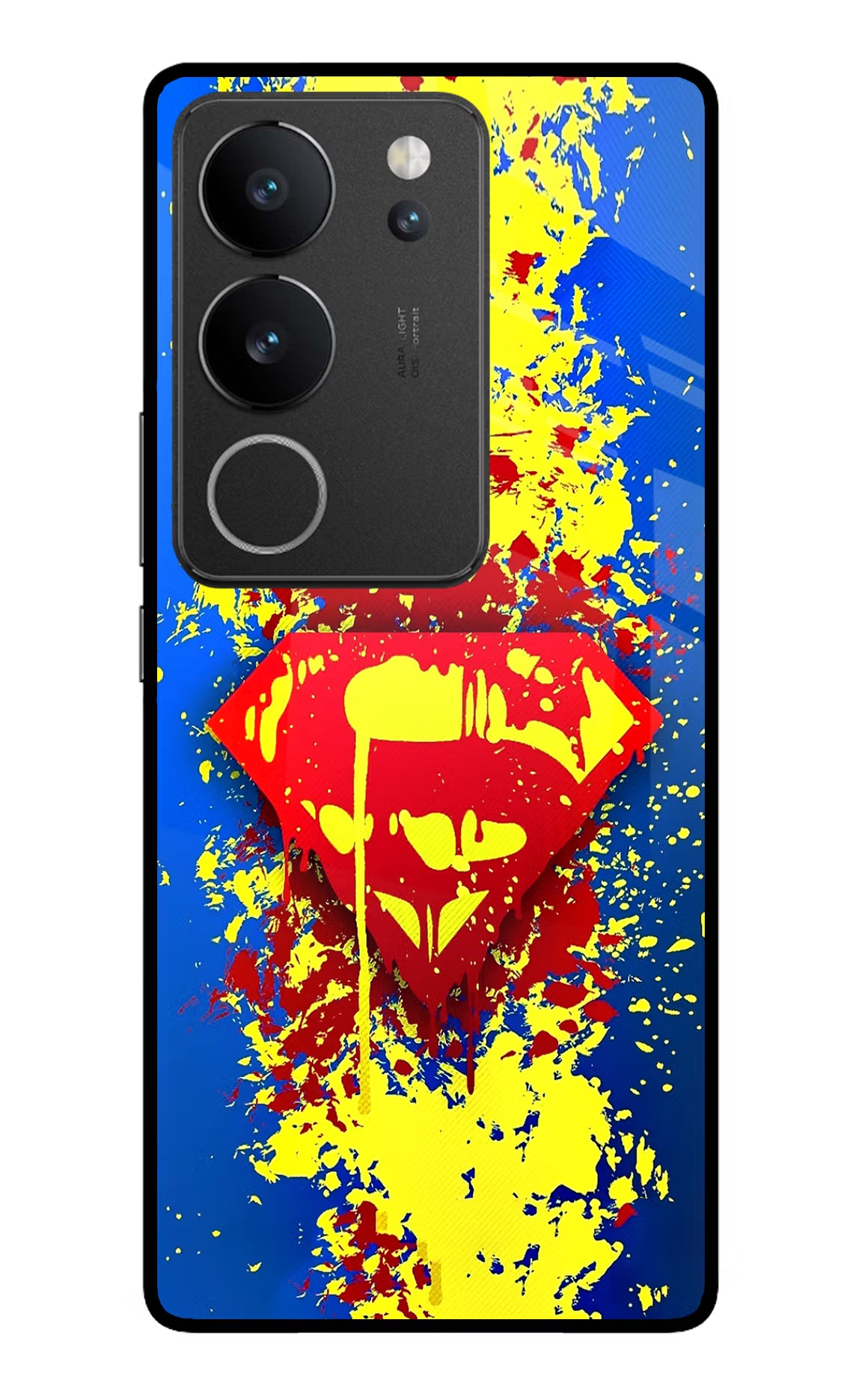 Superman logo Vivo V29/V29 Pro Glass Case - Superman logo Vivo V29/V29 Pro Glass Case Superman logo Vivo V29/V29 Pro Glass Case