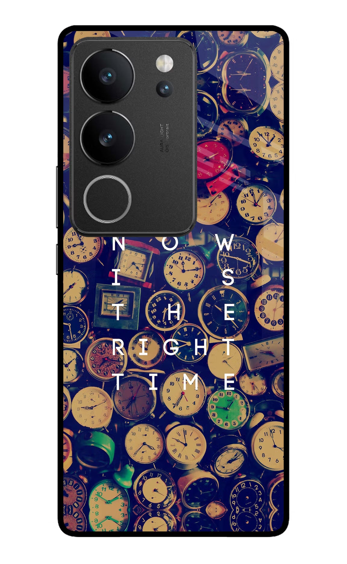 Now is the Right Time Quote Vivo V29/V29 Pro Glass Case - Now is the Right Time Quote Vivo V29/V29 Pro Glass Case Now is the Right Time Quote Vivo V29/V29 Pro Glass Case