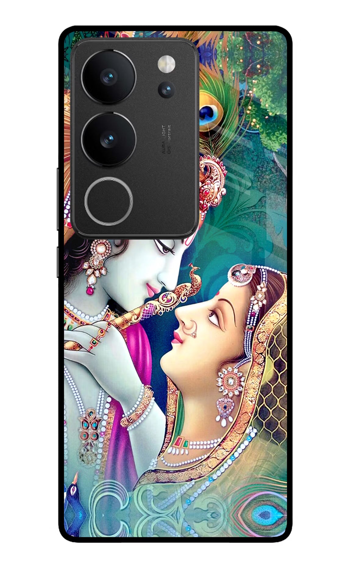 Lord Radha Krishna Vivo V29/V29 Pro Glass Case - Lord Radha Krishna Vivo V29/V29 Pro Glass Case Lord Radha Krishna Vivo V29/V29 Pro Glass Case