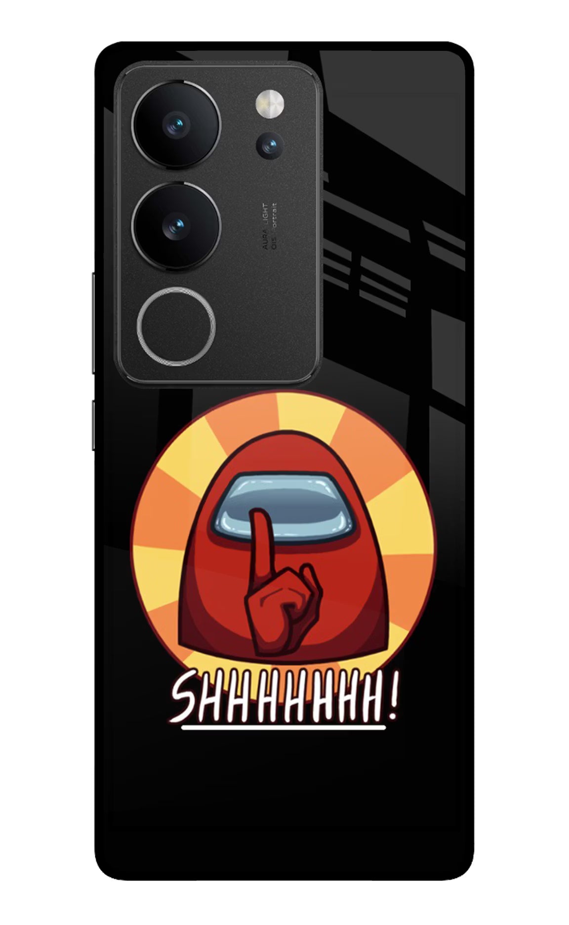 Among Us Shhh! Vivo V29/V29 Pro Glass Case - Among Us Shhh! Vivo V29/V29 Pro Glass Case Among Us Shhh! Vivo V29/V29 Pro Glass Case