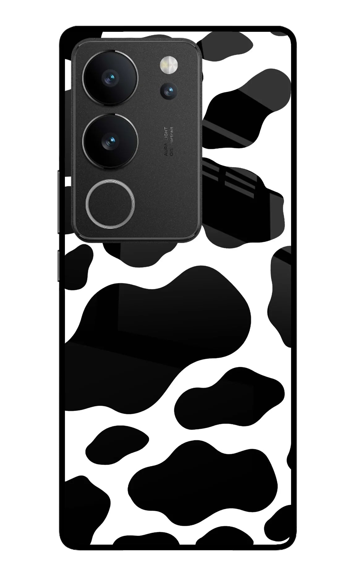 Cow Spots Vivo V29/V29 Pro Glass Case - Cow Spots Vivo V29/V29 Pro Glass Case Cow Spots Vivo V29/V29 Pro Glass Case