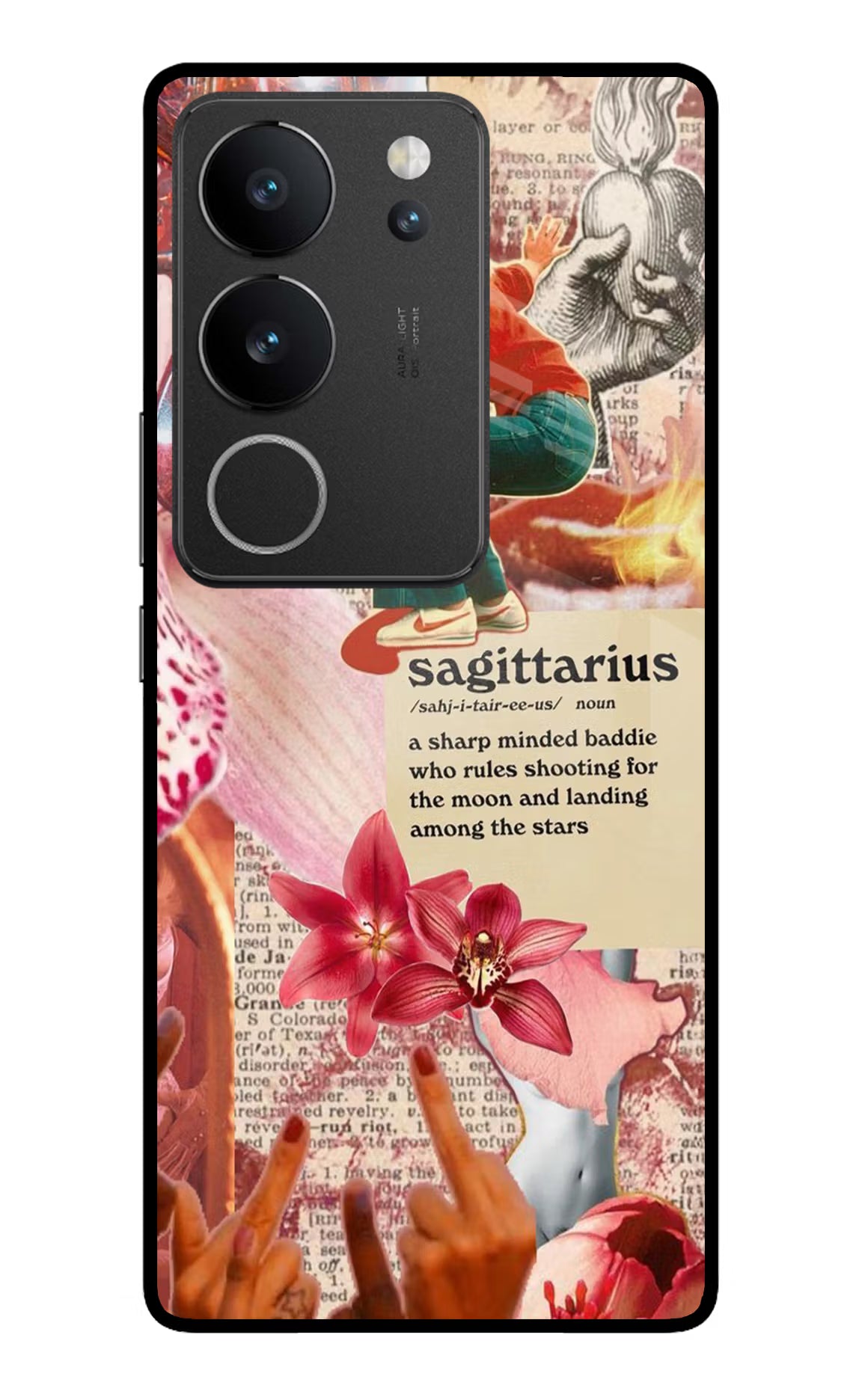 Sagittarius Zodiac Vivo V29/V29 Pro Glass Case - Sagittarius Zodiac Vivo V29/V29 Pro Glass Case Sagittarius Zodiac Vivo V29/V29 Pro Glass Case