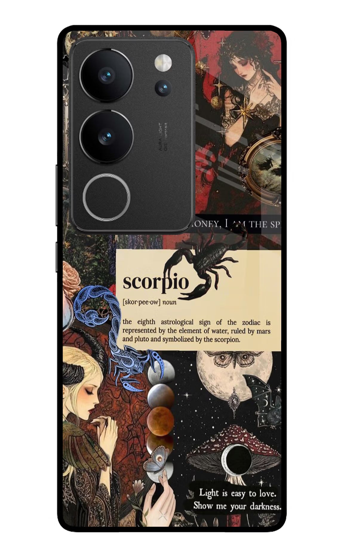 Scorpio Zodiac Vivo V29/V29 Pro Glass Case - Scorpio Zodiac Vivo V29/V29 Pro Glass Case Scorpio Zodiac Vivo V29/V29 Pro Glass Case