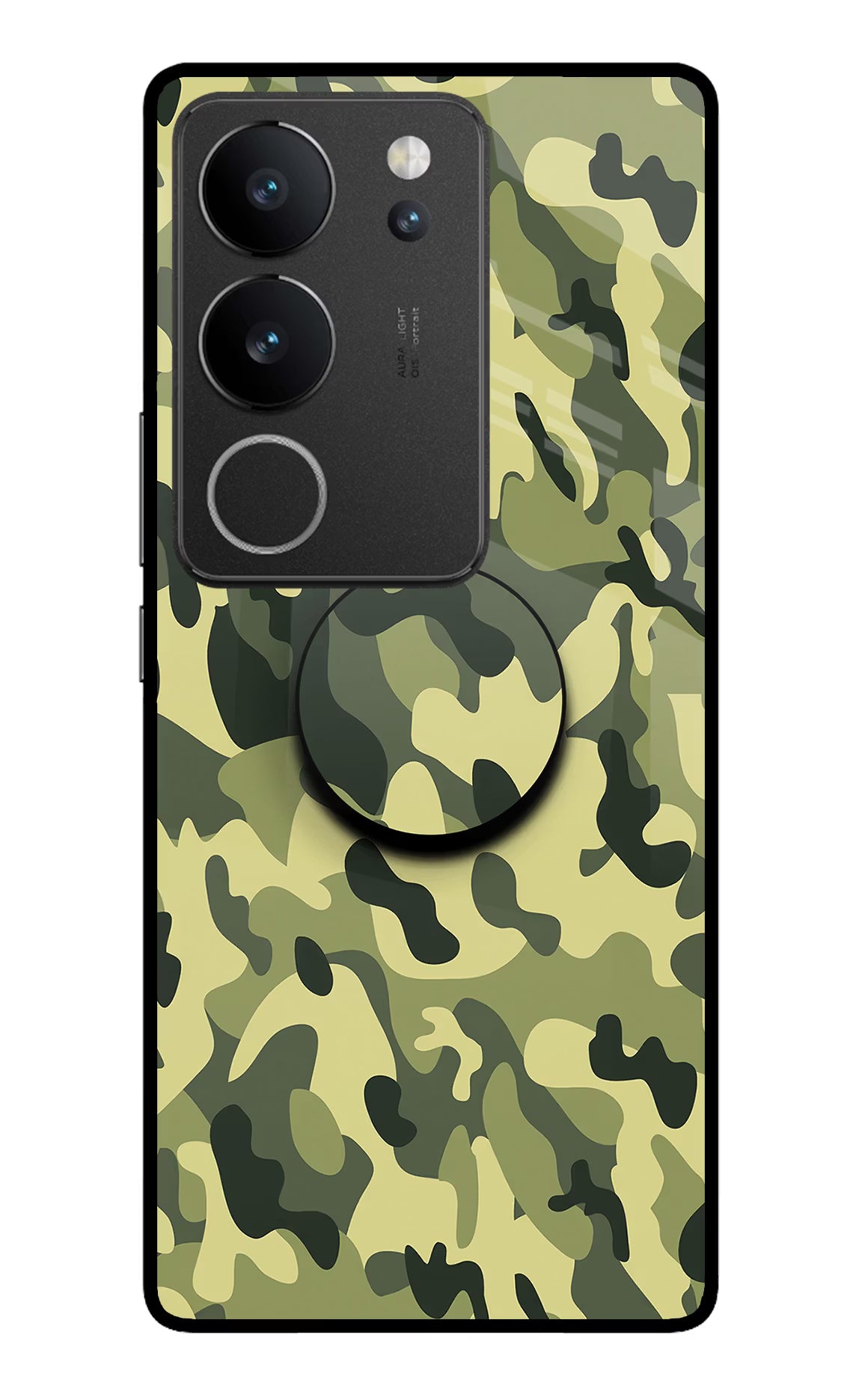Camouflage Vivo V29/V29 Pro Glass Case - Camouflage Vivo V29/V29 Pro Glass Case Camouflage Vivo V29/V29 Pro Glass Case