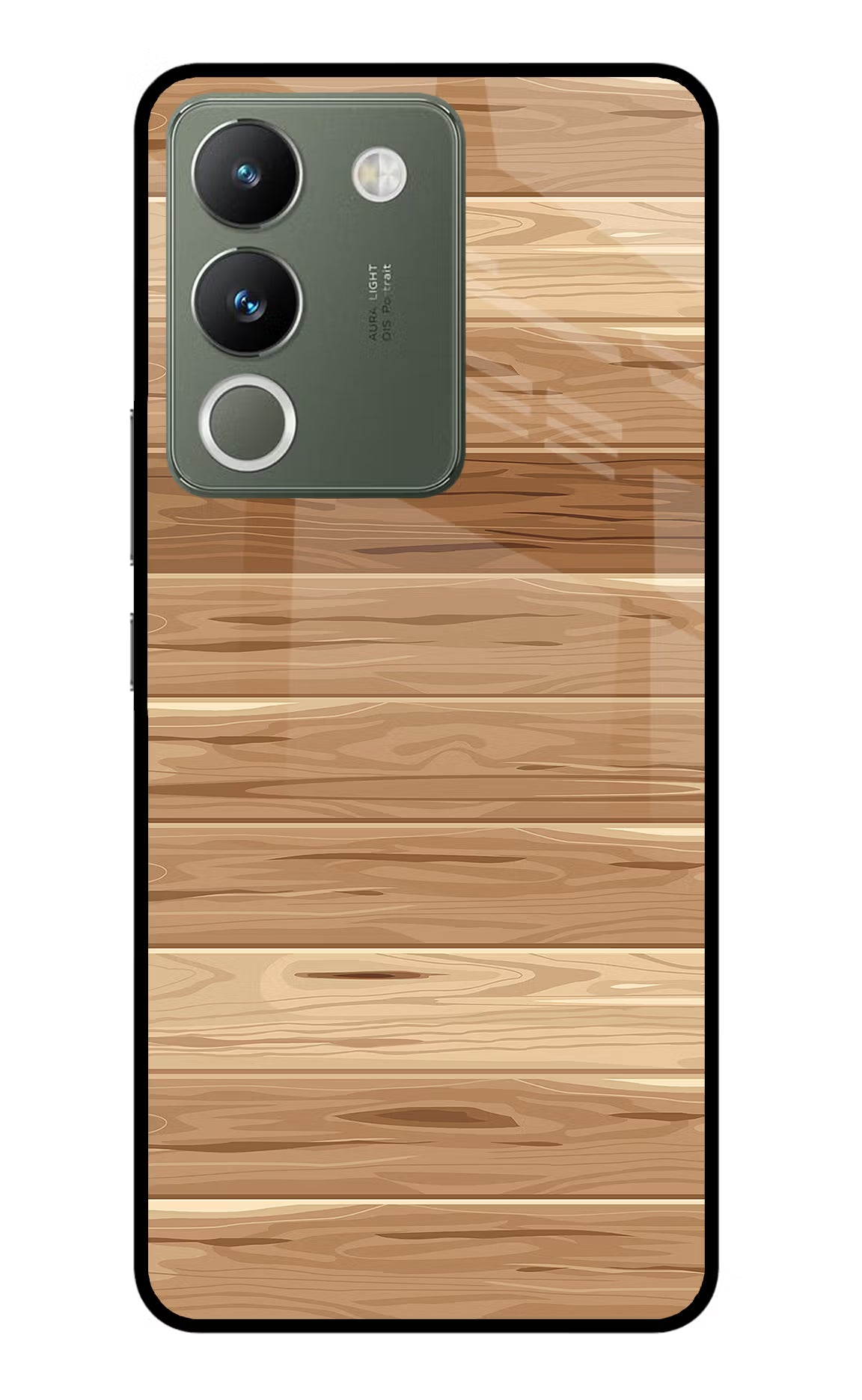 Wooden Vector Vivo Y200 5G Glass Case - Wooden Vector Vivo Y200 5G Glass Case Wooden Vector Vivo Y200 5G Glass Case