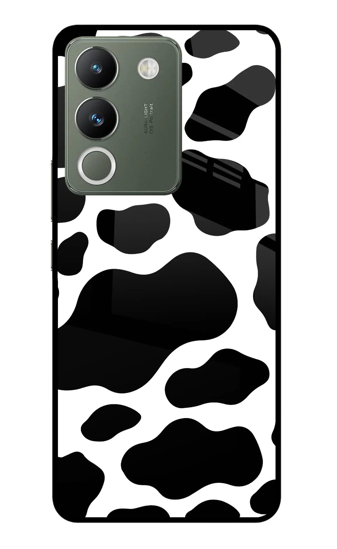 Cow Spots Vivo Y200 5G Glass Case - Cow Spots Vivo Y200 5G Glass Case Cow Spots Vivo Y200 5G Glass Case