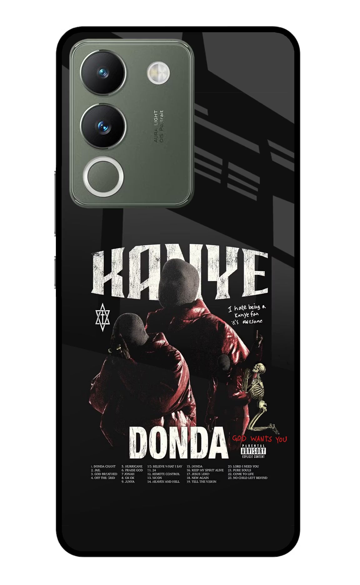Donda Kanye West Vivo Y200 5G Glass Case - Donda Kanye West Vivo Y200 5G Glass Case Donda Kanye West Vivo Y200 5G Glass Case
