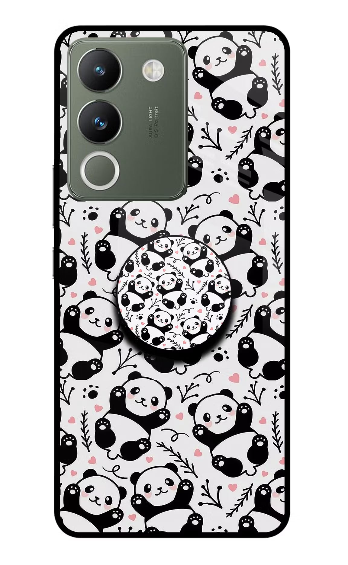 Cute Panda Vivo Y200 5G Glass Case - Cute Panda Vivo Y200 5G Glass Case Cute Panda Vivo Y200 5G Glass Case