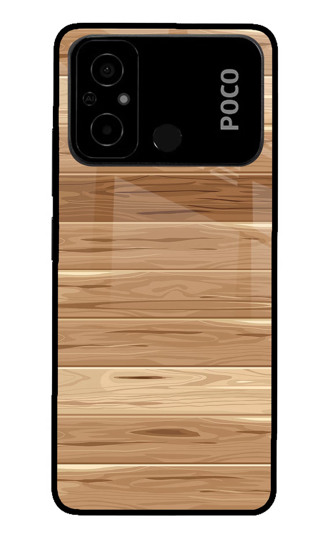 Wooden Vector Poco C55 Glass Case - Wooden Vector Poco C55 Glass Case Wooden Vector Poco C55 Glass Case
