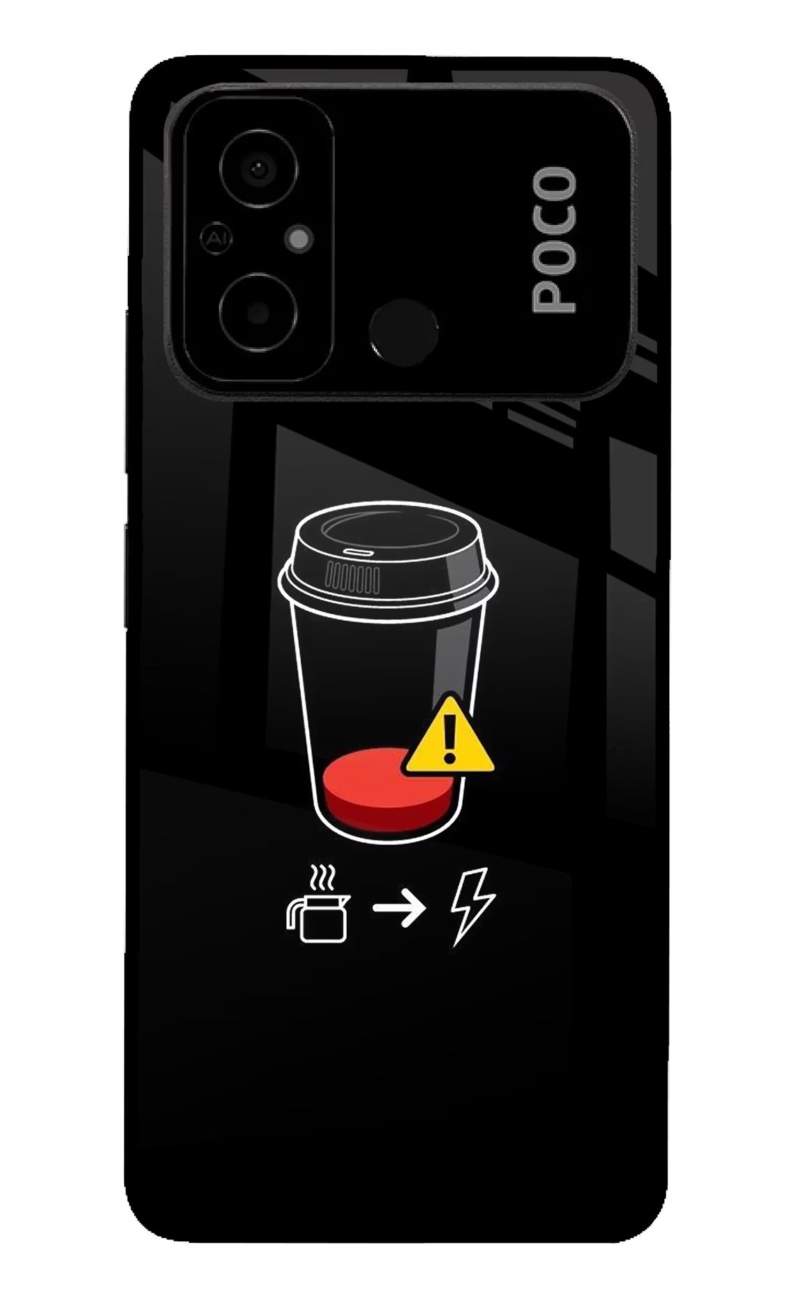 Coffee Poco C55 Glass Case - Coffee Poco C55 Glass Case Coffee Poco C55 Glass Case