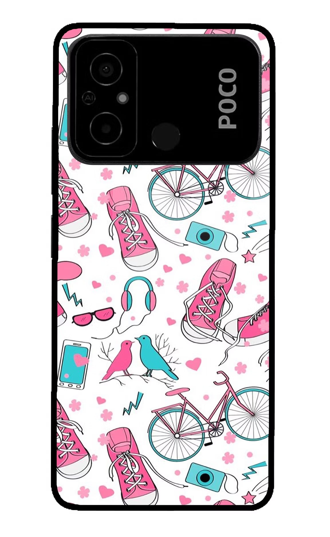 Artwork Poco C55 Glass Case - Artwork Poco C55 Glass Case Artwork Poco C55 Glass Case