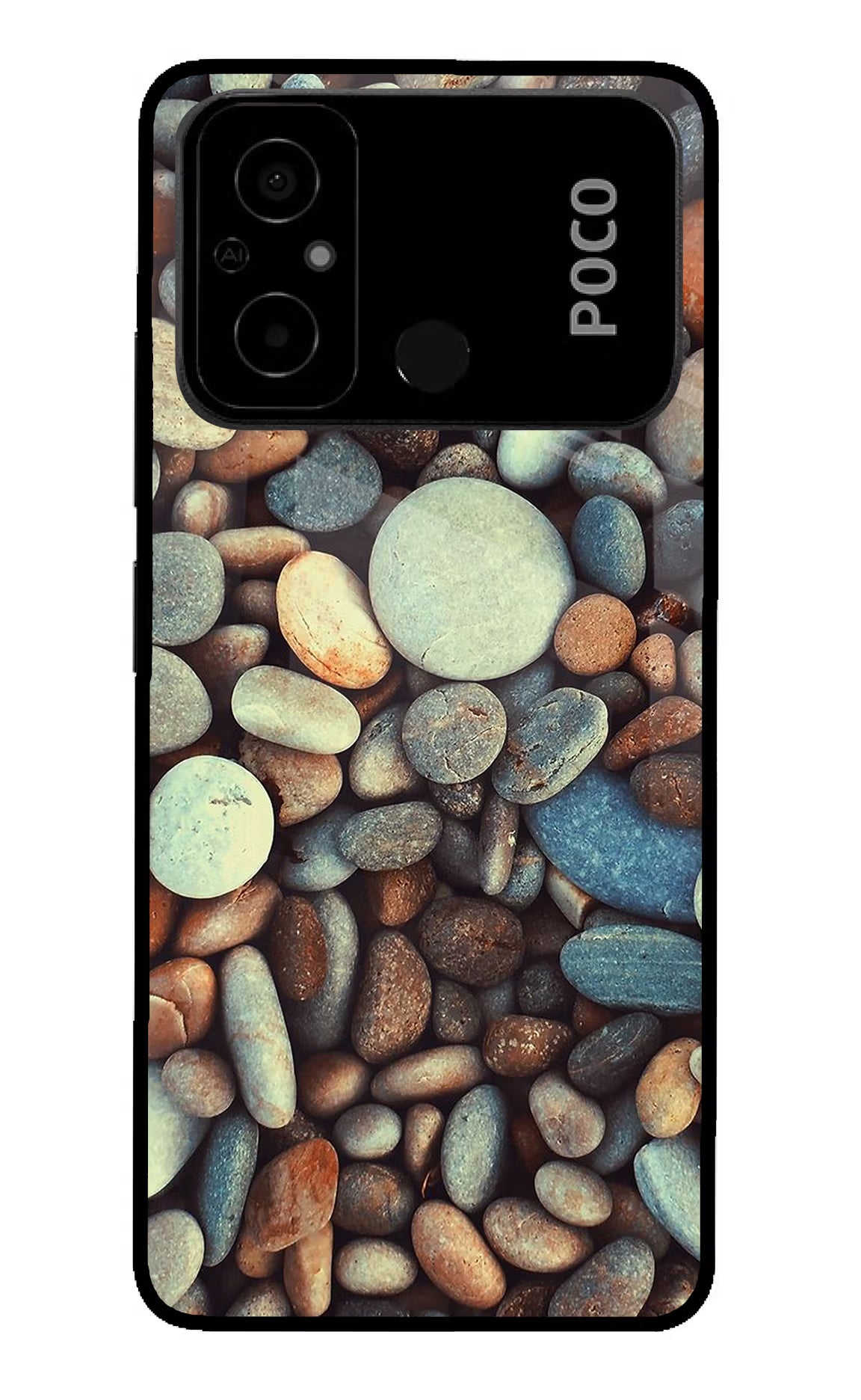 Pebble Poco C55 Glass Case - Pebble Poco C55 Glass Case Pebble Poco C55 Glass Case