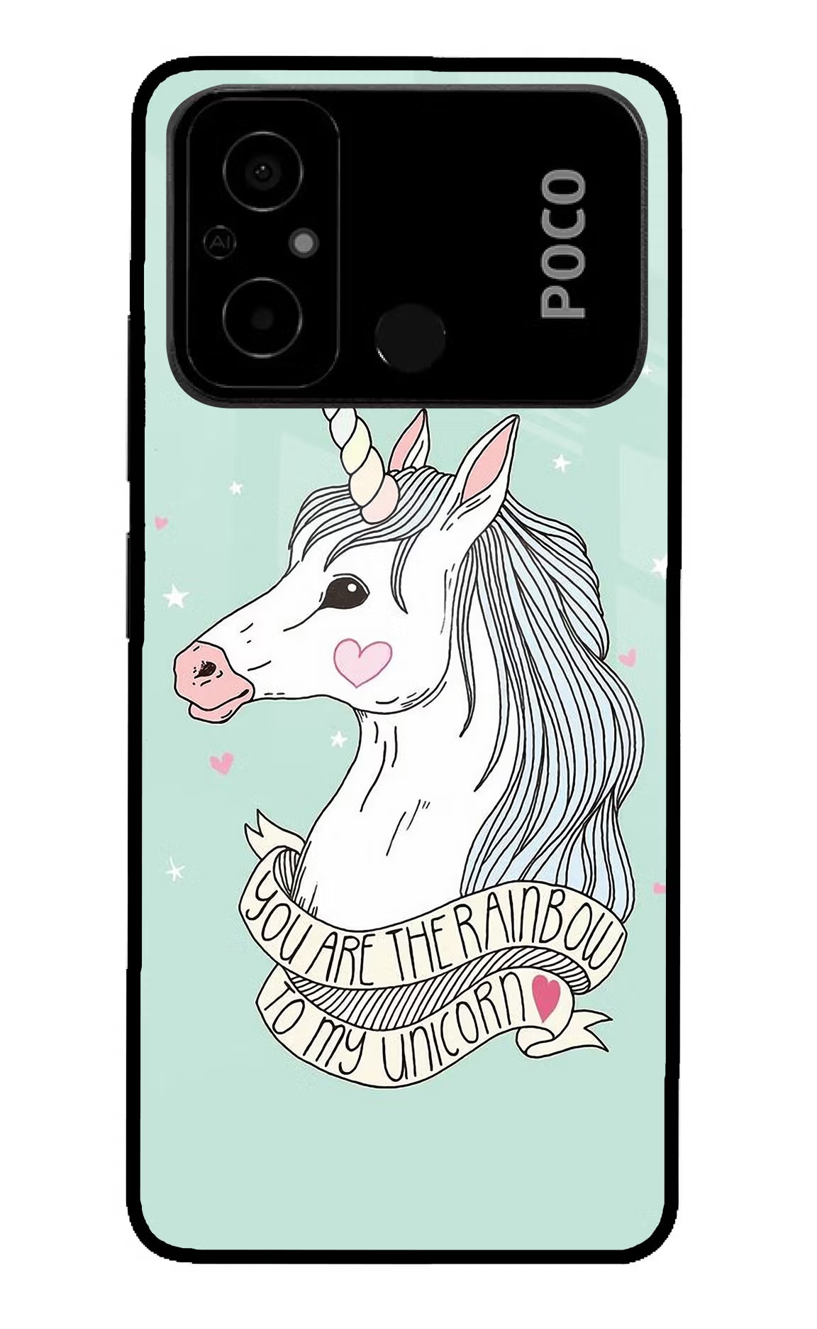 Unicorn Wallpaper Poco C55 Glass Case - Unicorn Wallpaper Poco C55 Glass Case Unicorn Wallpaper Poco C55 Glass Case