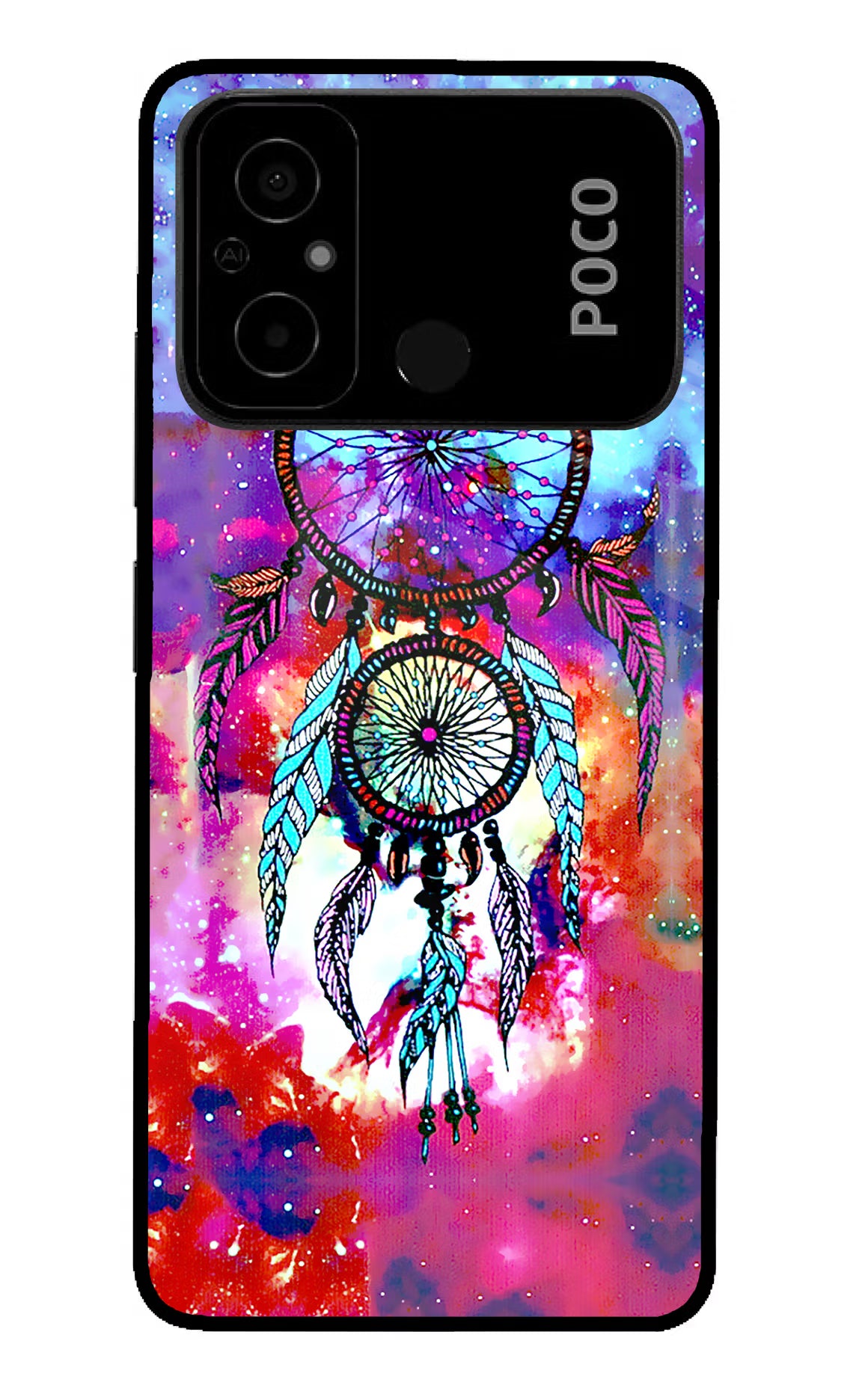 Dream Catcher Abstract Poco C55 Glass Case - Dream Catcher Abstract Poco C55 Glass Case Dream Catcher Abstract Poco C55 Glass Case