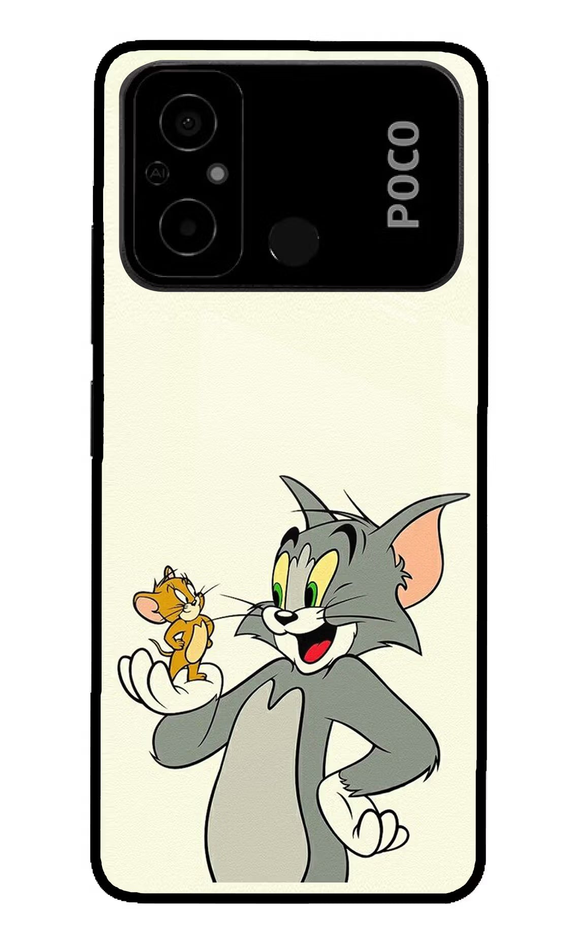 Tom & Jerry Poco C55 Glass Case - Tom & Jerry Poco C55 Glass Case Tom & Jerry Poco C55 Glass Case