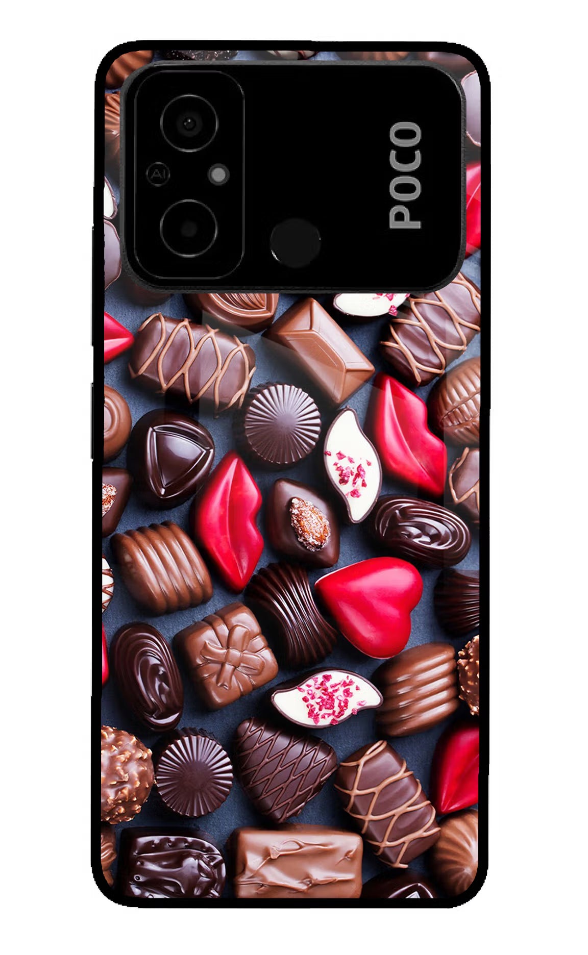 Chocolates Poco C55 Glass Case - Chocolates Poco C55 Glass Case Chocolates Poco C55 Glass Case