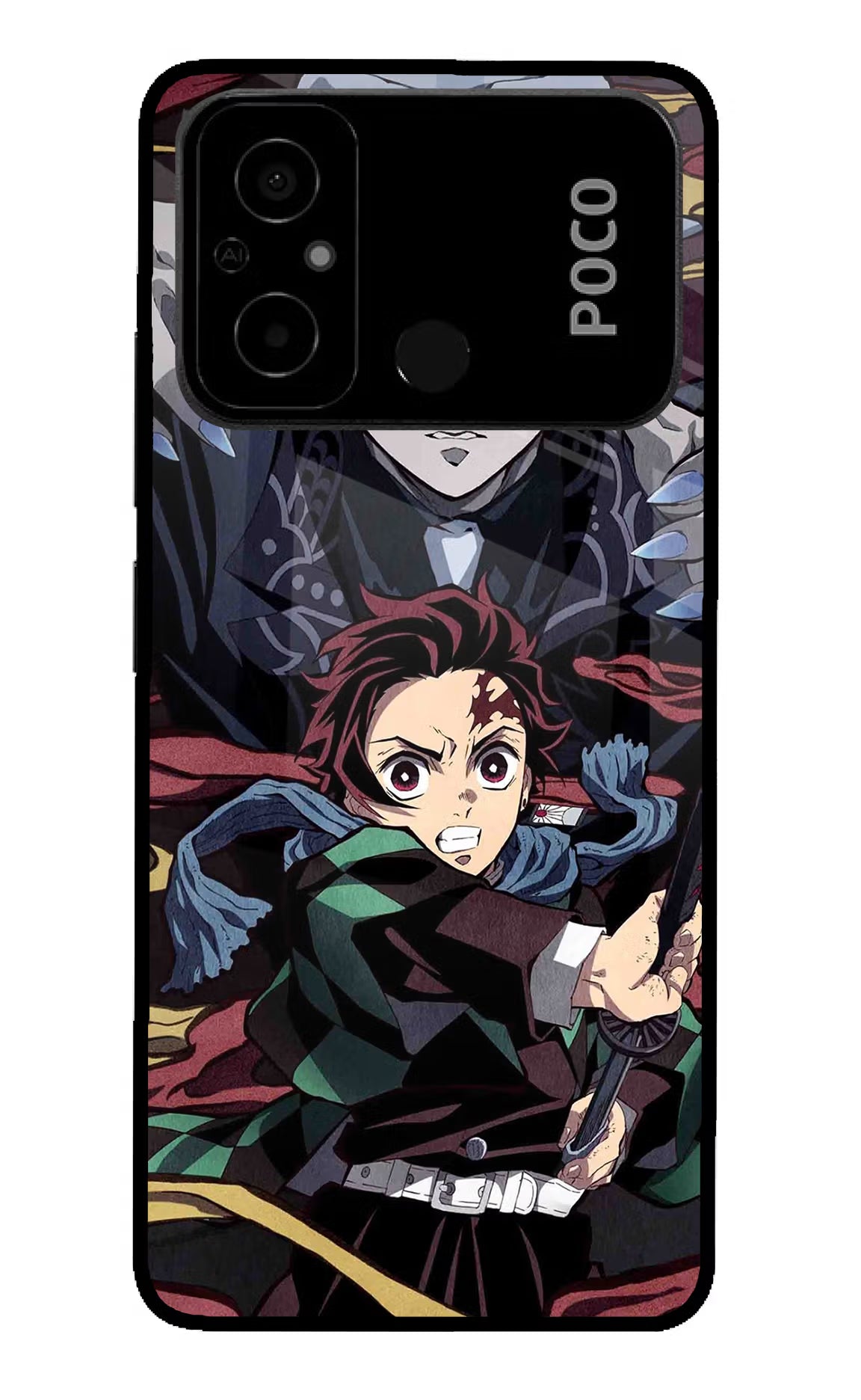 Demon Slayer Poco C55 Glass Case - Demon Slayer Poco C55 Glass Case Demon Slayer Poco C55 Glass Case