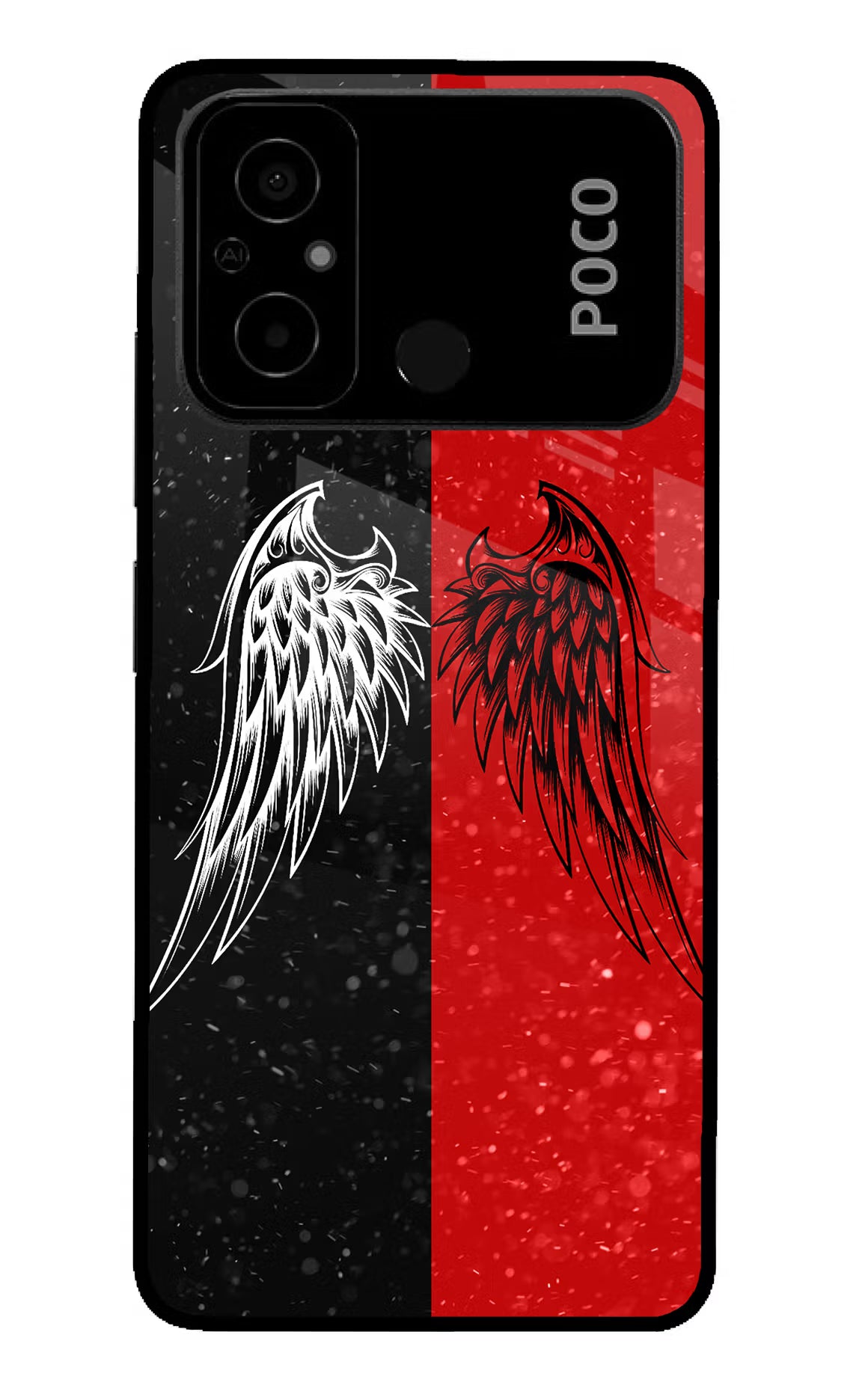 Wings Poco C55 Glass Case - Wings Poco C55 Glass Case Wings Poco C55 Glass Case