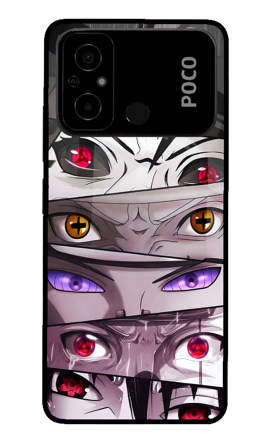 Naruto Anime Poco C55 Glass Case - Naruto Anime Poco C55 Glass Case Naruto Anime Poco C55 Glass Case