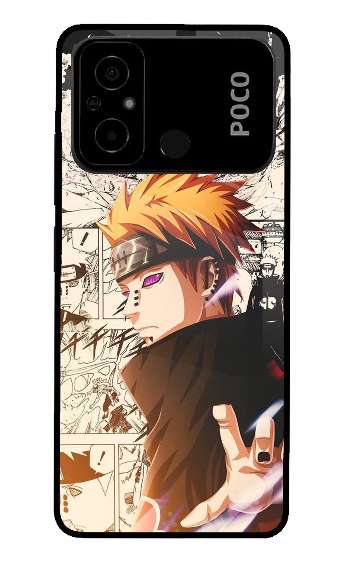 Pain Anime Poco C55 Glass Case - Pain Anime Poco C55 Glass Case Pain Anime Poco C55 Glass Case