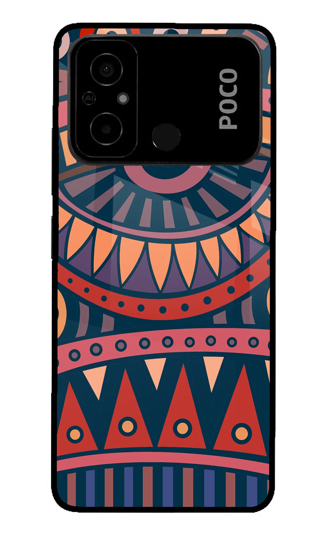 African Culture Design Poco C55 Glass Case - African Culture Design Poco C55 Glass Case African Culture Design Poco C55 Glass Case
