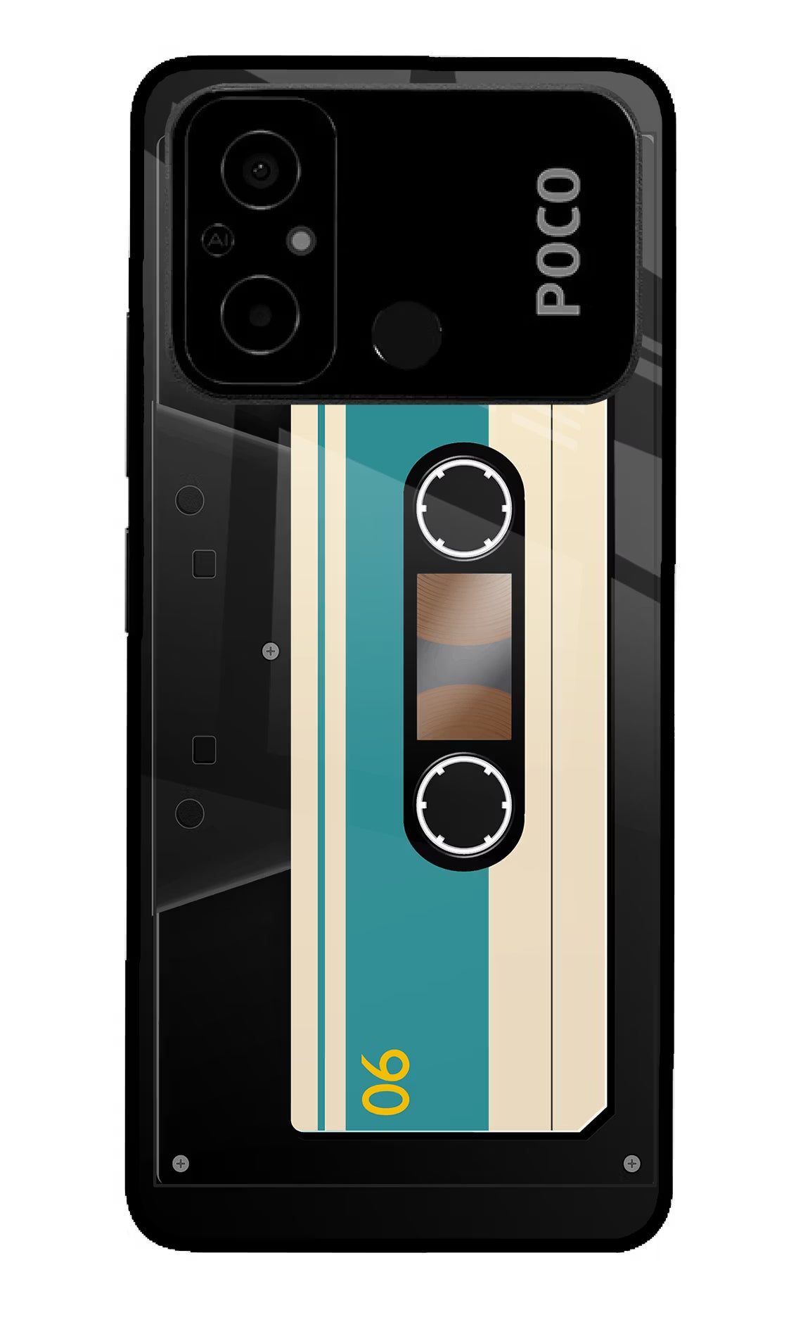 Cassette Poco C55 Glass Case - Cassette Poco C55 Glass Case Cassette Poco C55 Glass Case