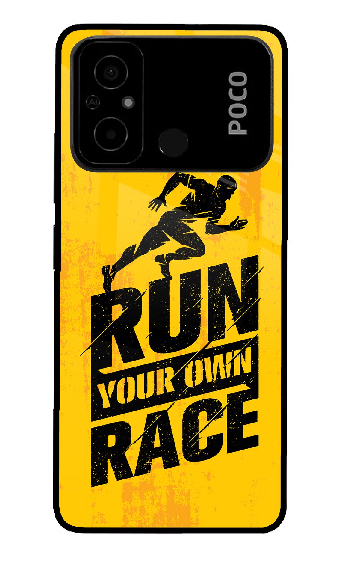 Run Your Own Race Poco C55 Glass Case - Run Your Own Race Poco C55 Glass Case Run Your Own Race Poco C55 Glass Case