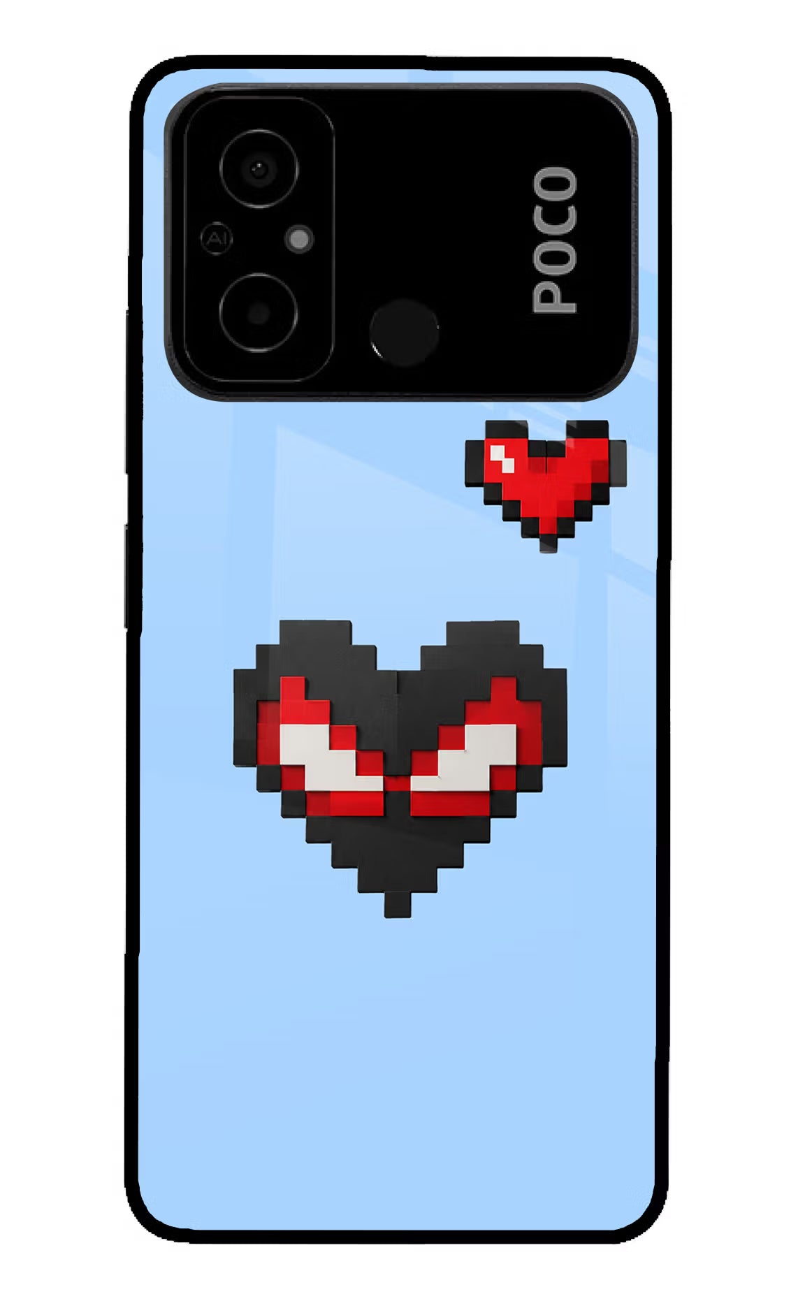 Peter Heart Poco C55 Glass Case - Peter Heart Poco C55 Glass Case Peter Heart Poco C55 Glass Case