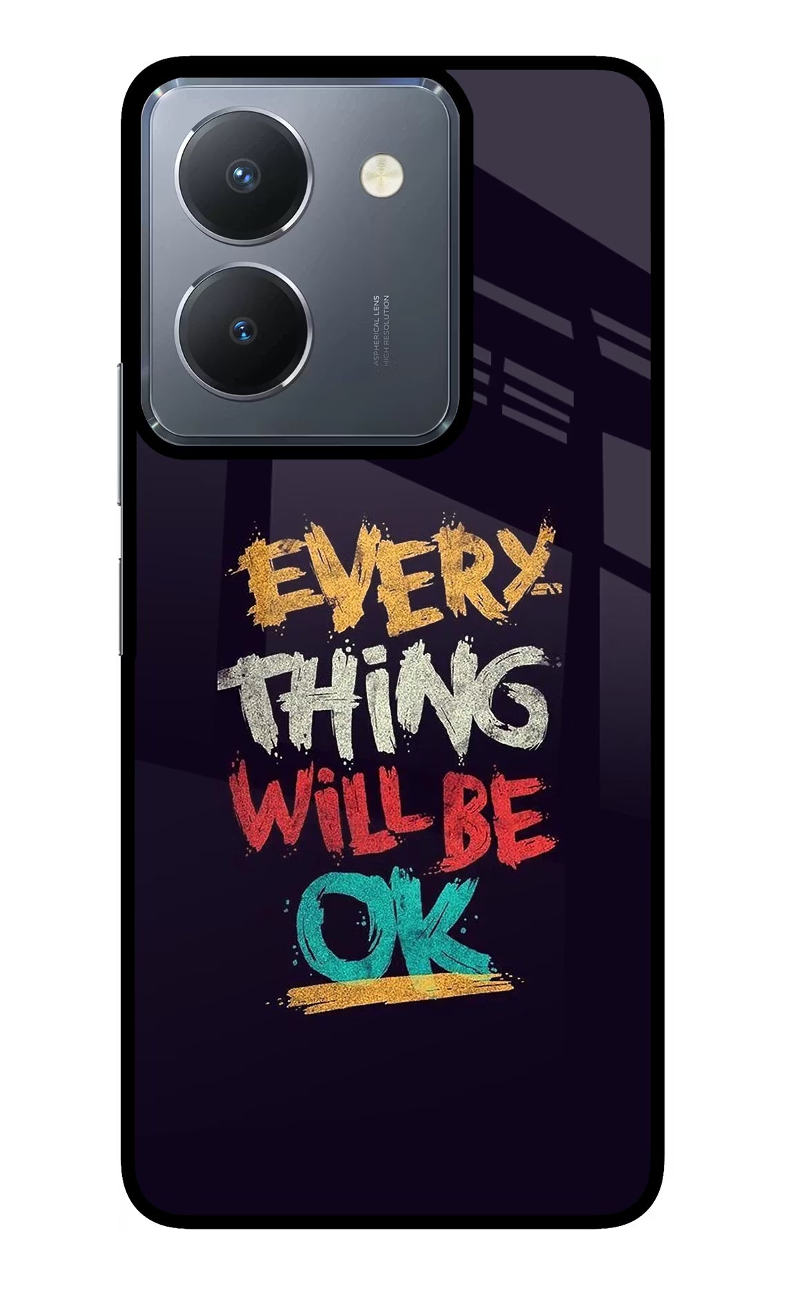 Everything Will Be Ok Vivo Y36 Glass Case - Everything Will Be Ok Vivo Y36 Glass Case Everything Will Be Ok Vivo Y36 Glass Case