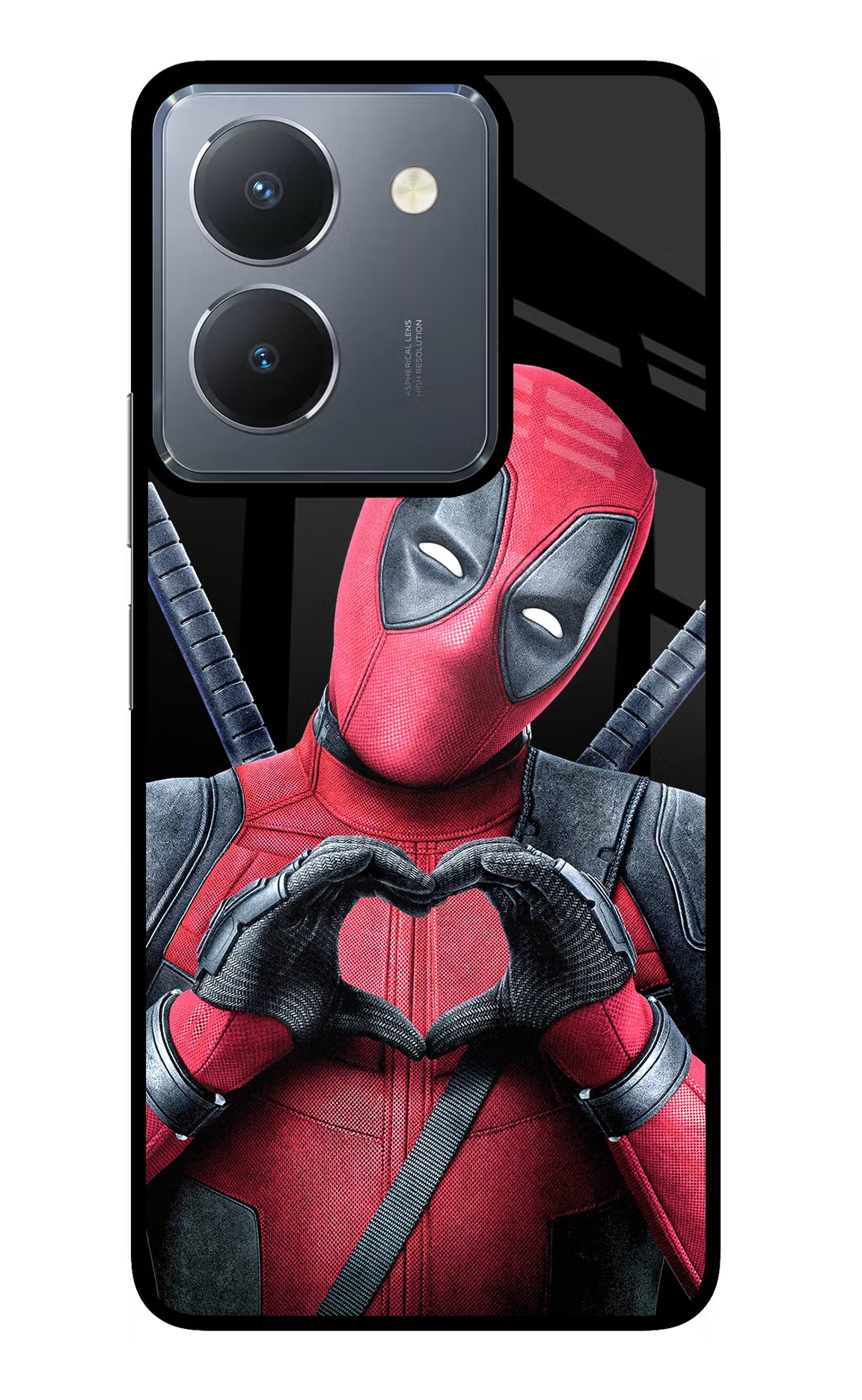 Deadpool Vivo Y36 Glass Case - Deadpool Vivo Y36 Glass Case Deadpool Vivo Y36 Glass Case