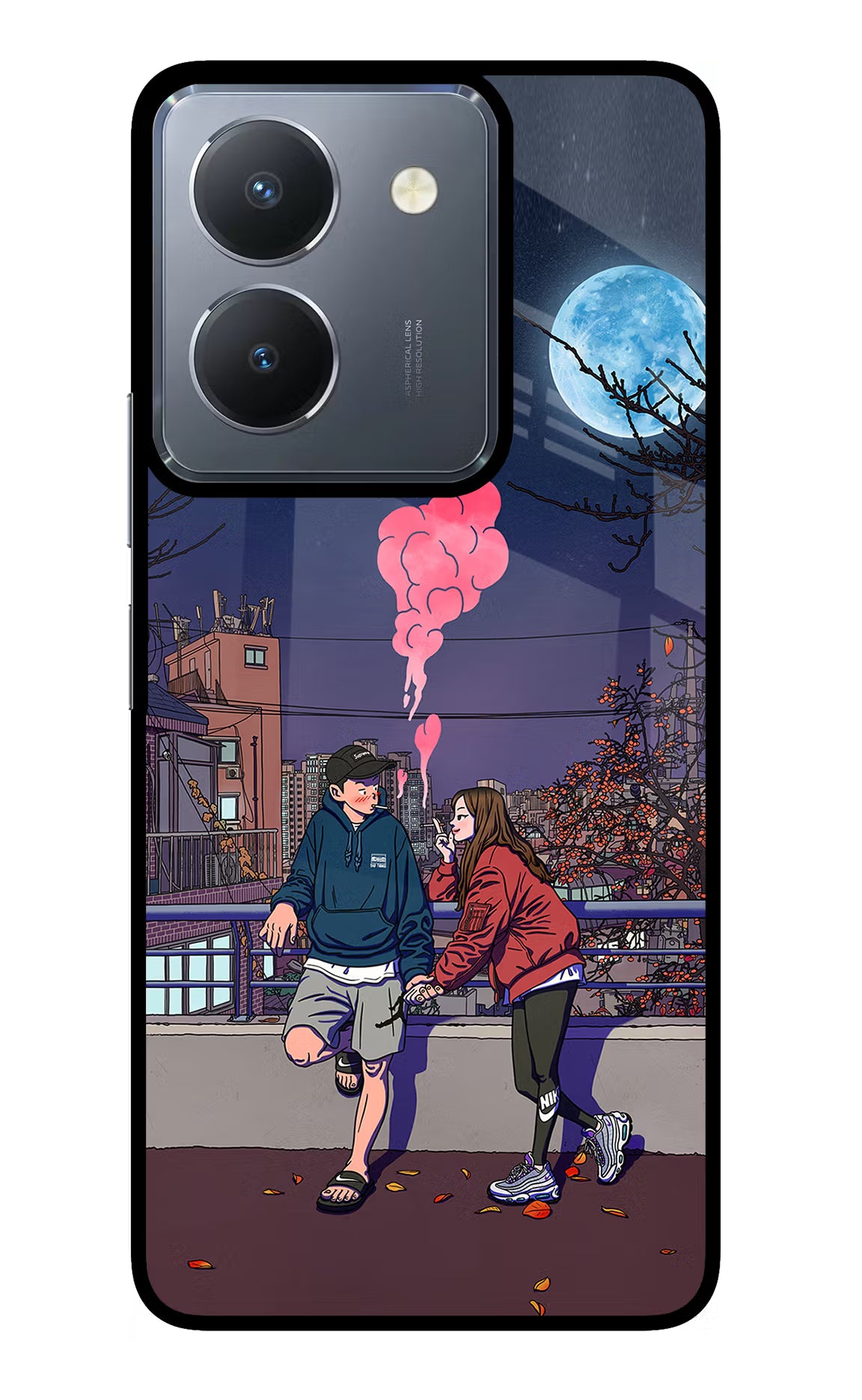 Chilling Couple Vivo Y36 Glass Case - Chilling Couple Vivo Y36 Glass Case Chilling Couple Vivo Y36 Glass Case