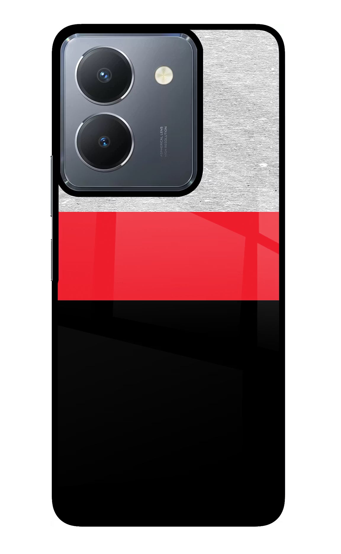 Tri Color Pattern Vivo Y36 Glass Case - Tri Color Pattern Vivo Y36 Glass Case Tri Color Pattern Vivo Y36 Glass Case
