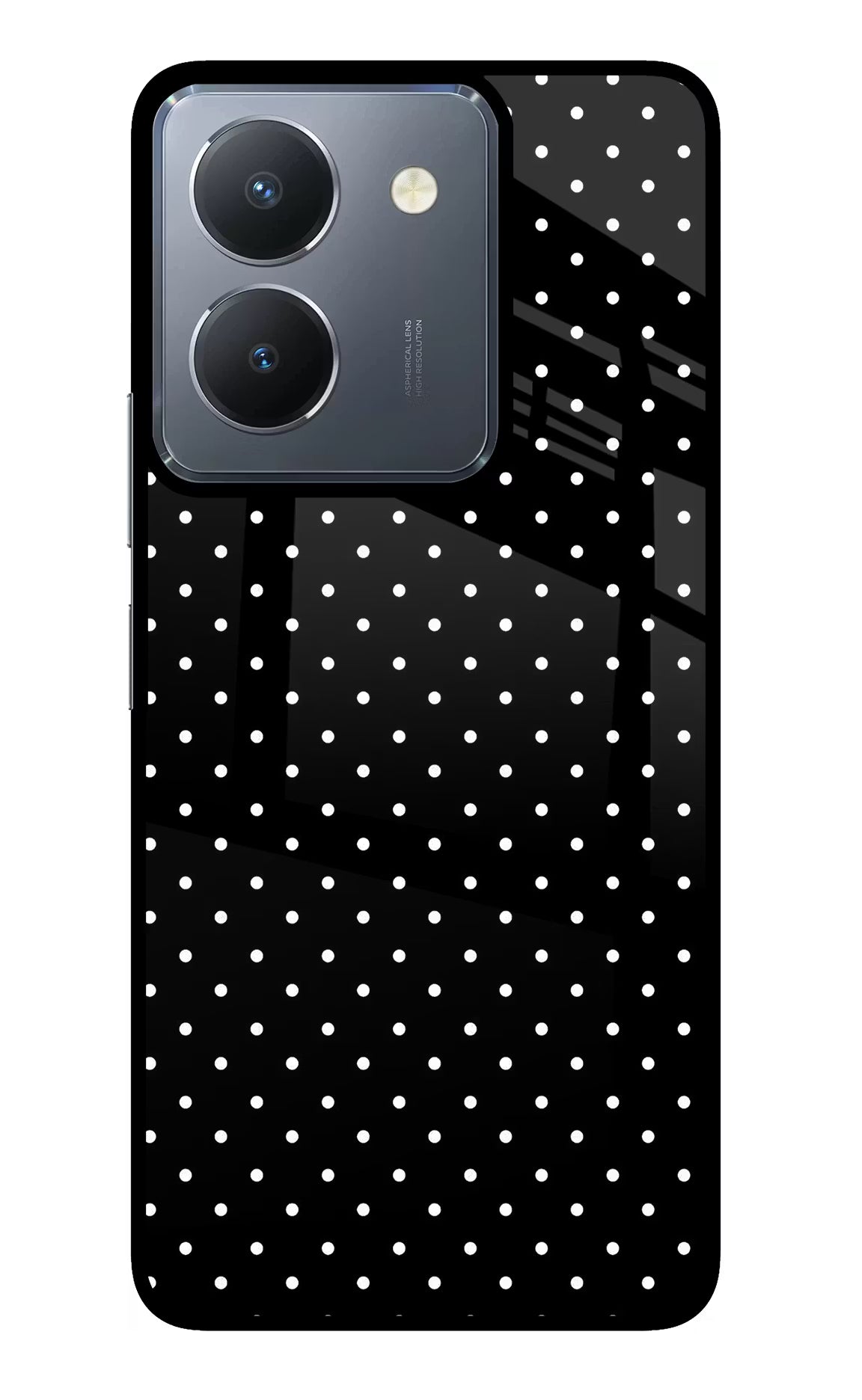 White Dots Vivo Y36 Glass Case - White Dots Vivo Y36 Glass Case White Dots Vivo Y36 Glass Case