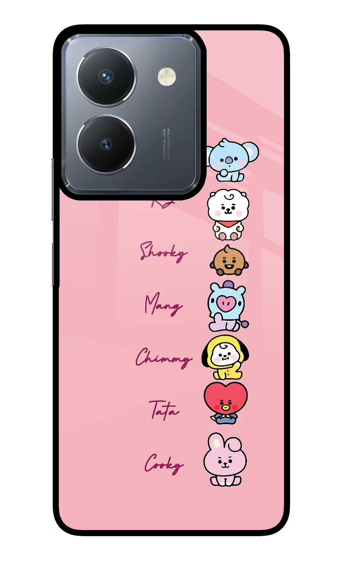 BTS names Vivo Y36 Glass Case - BTS names Vivo Y36 Glass Case BTS names Vivo Y36 Glass Case