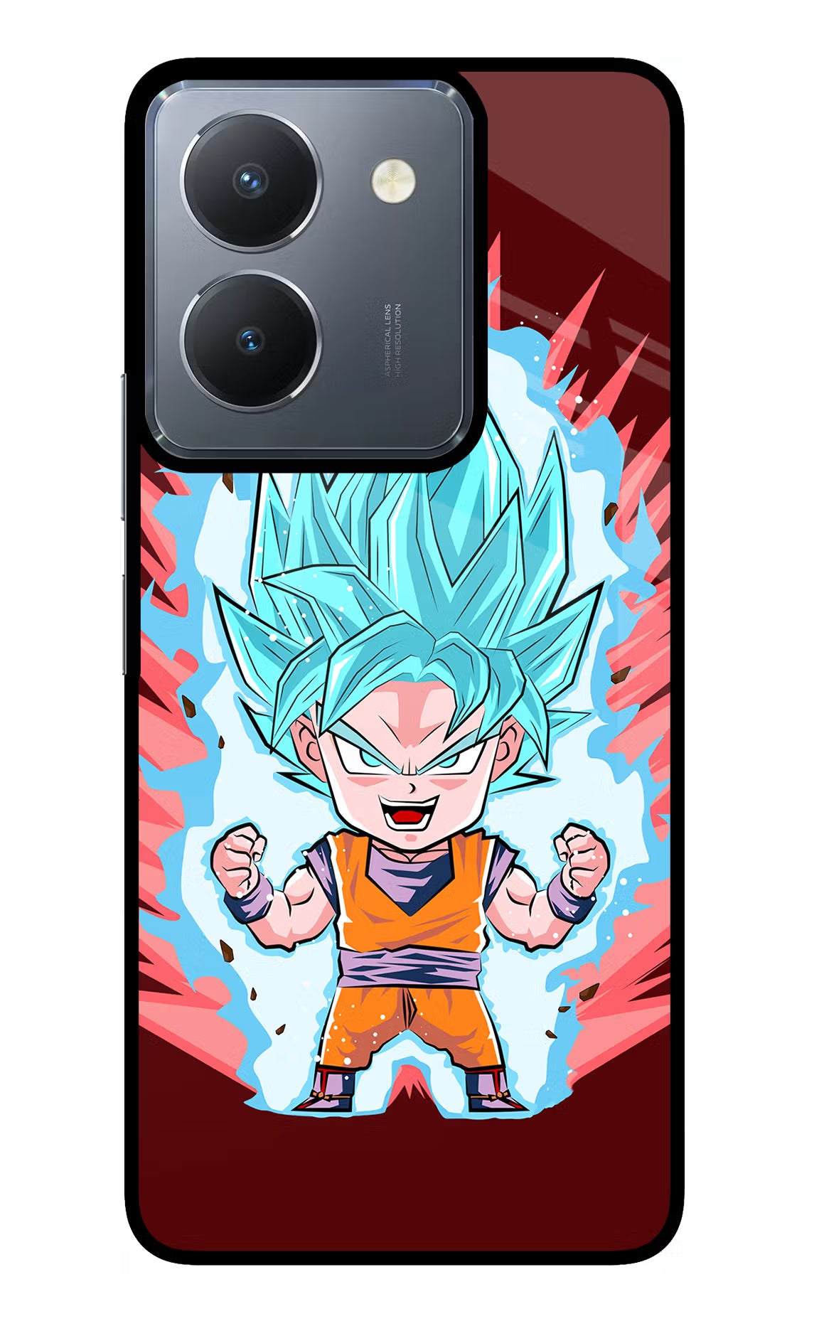 Goku Little Vivo Y36 Glass Case - Goku Little Vivo Y36 Glass Case Goku Little Vivo Y36 Glass Case